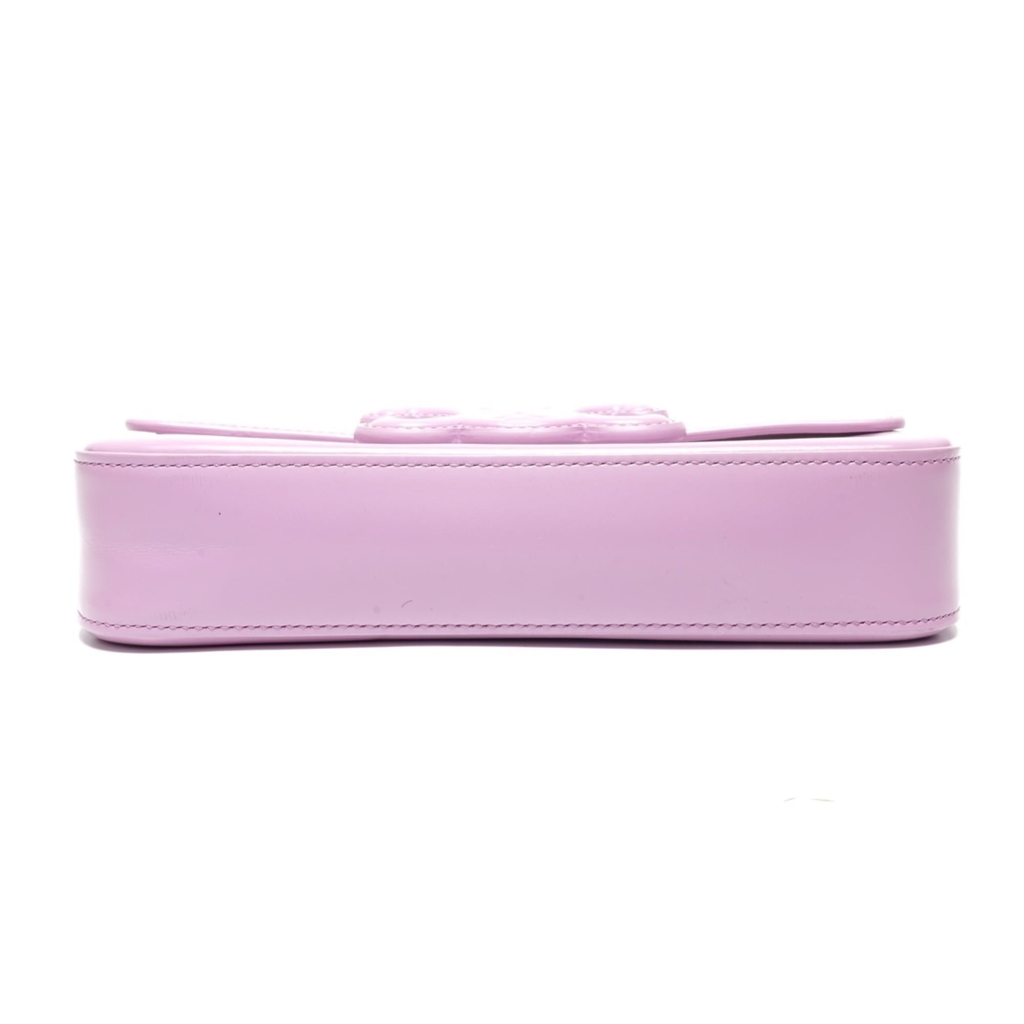 Celine Celine Triomphe Chain Shoulder Bag, Shiny Calfskin, Pink Size ONE SIZE - 7 Thumbnail