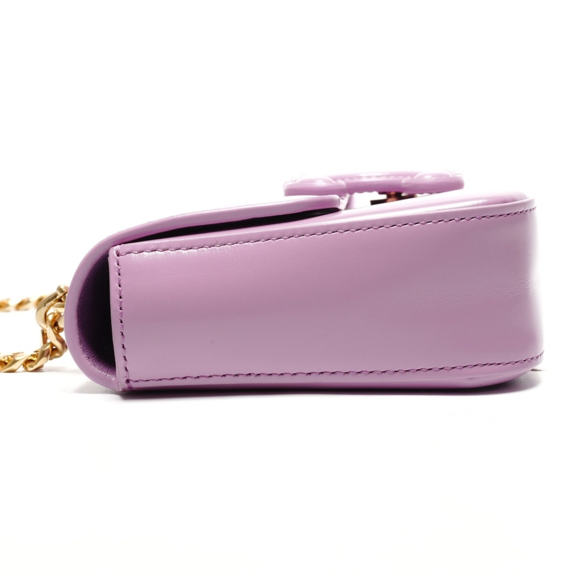 Celine Celine Triomphe Chain Shoulder Bag, Shiny Calfskin, Pink Size ONE SIZE - 3 Thumbnail