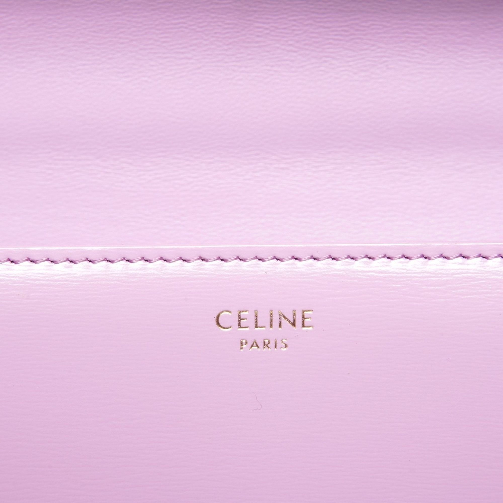 Celine Celine Triomphe Chain Shoulder Bag, Shiny Calfskin, Pink Size ONE SIZE - 9 Thumbnail