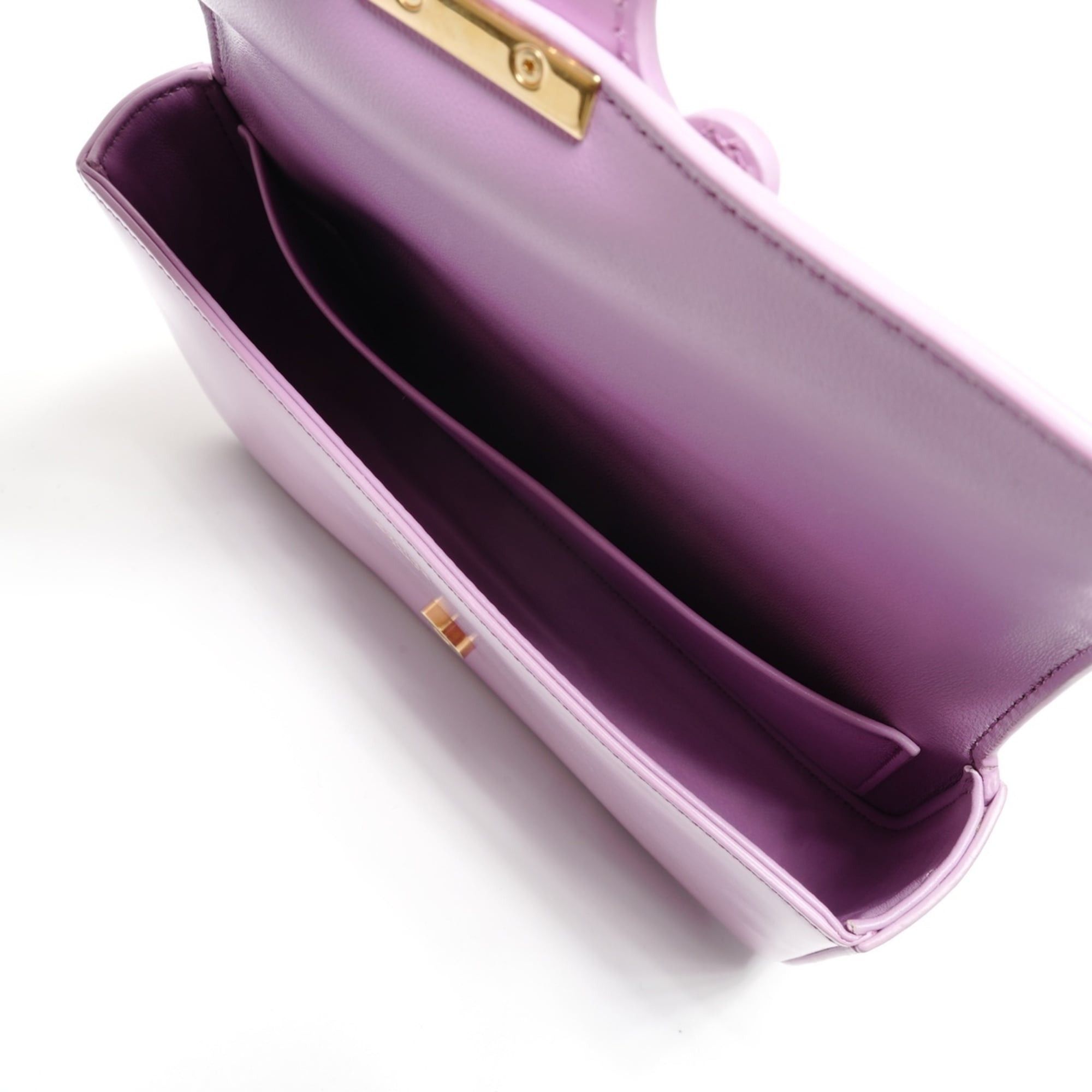 Celine Celine Triomphe Chain Shoulder Bag, Shiny Calfskin, Pink Size ONE SIZE - 11 Thumbnail
