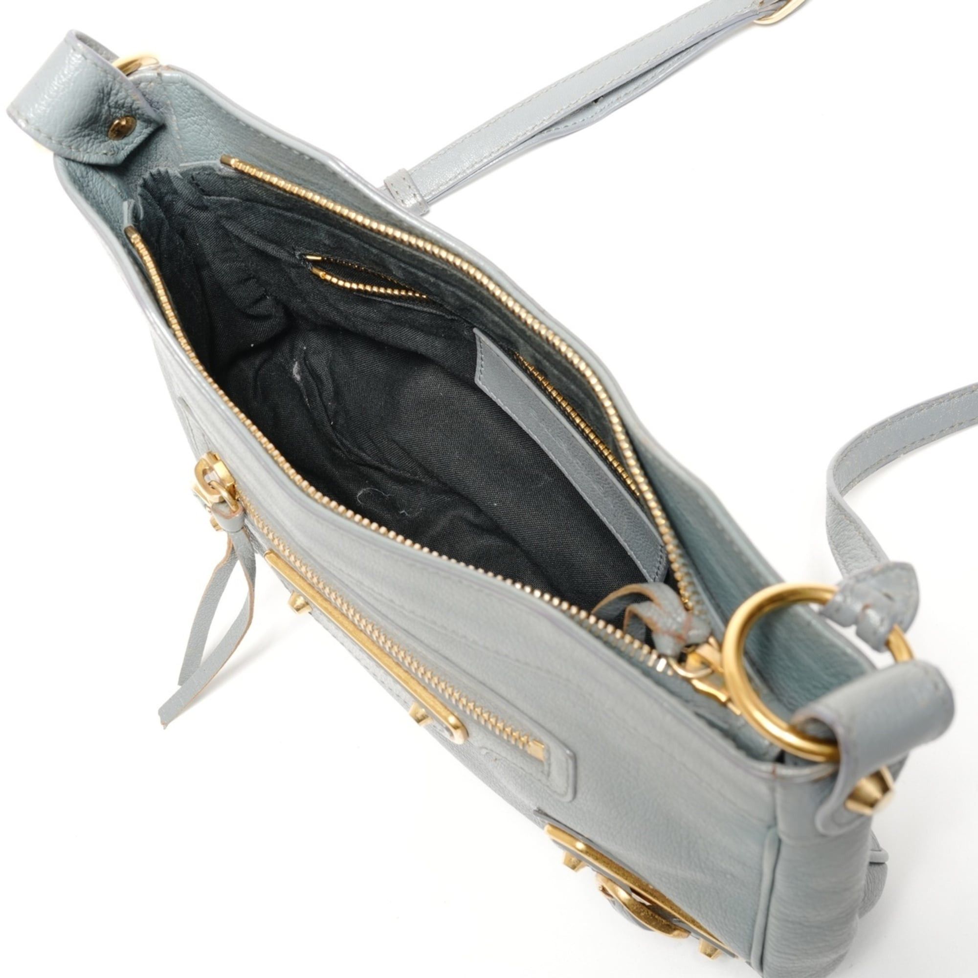 Balenciaga Balenciaga Giant Hip Blue-Gray Shoulder Bag Blue Size ONE SIZE - 11 Thumbnail