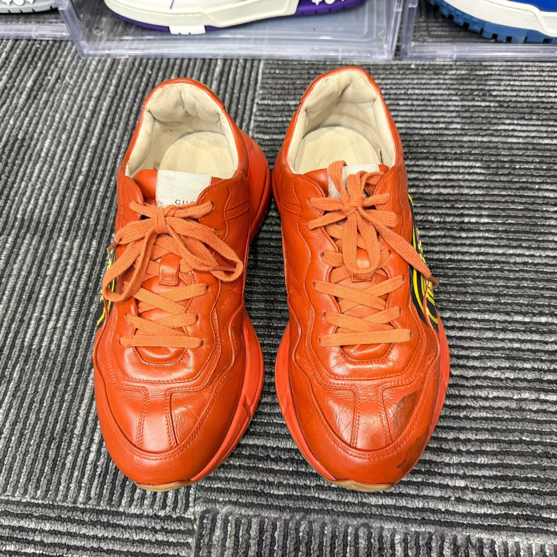 Gucci Gucci Orange Lowtop Sneakers 8.5 Men Size US 8.5 / EU 41-42 - 4 Thumbnail