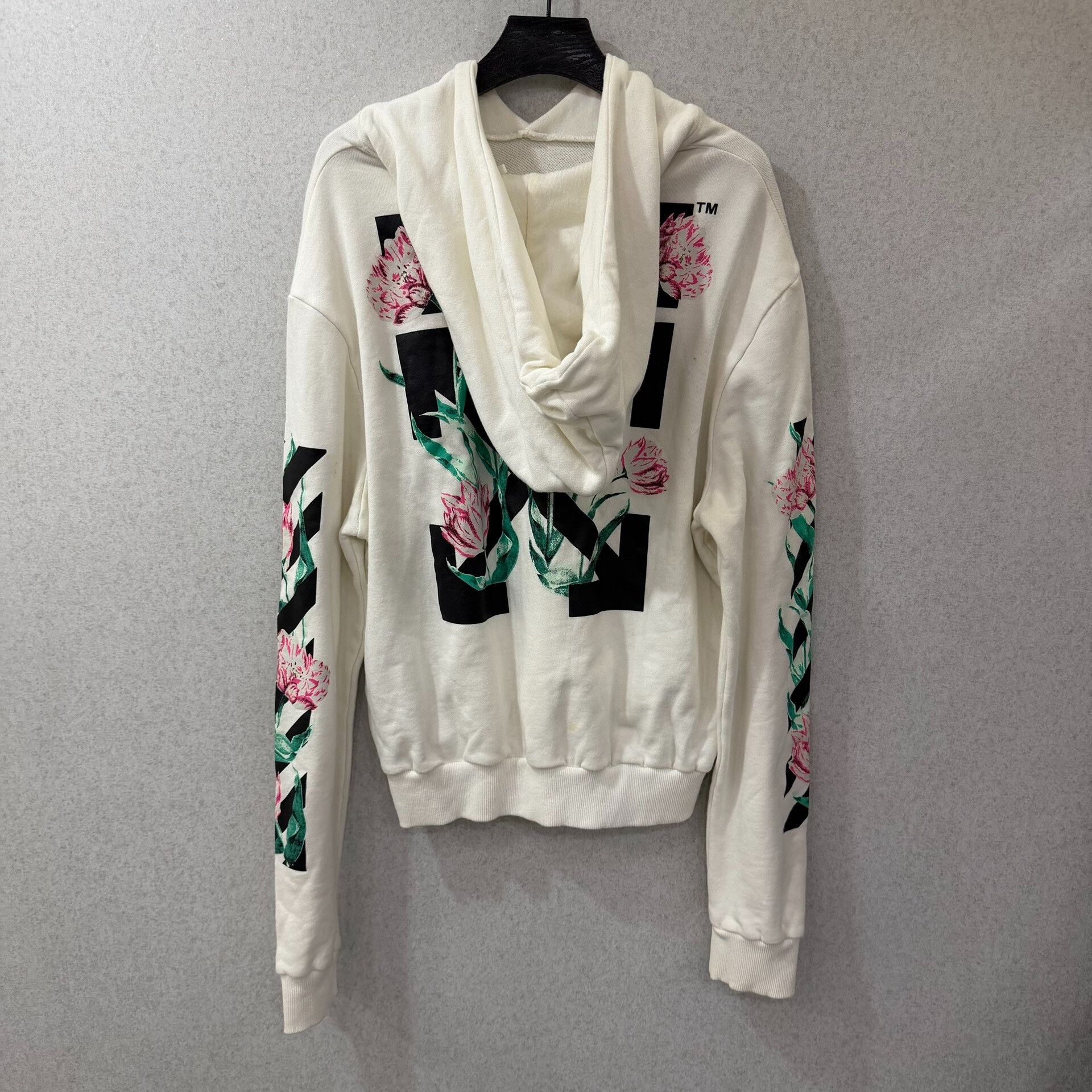 Off-White Off-White Floral White Hoodie xxs Men Size US XXS / EU 40 - 2 Thumbnail