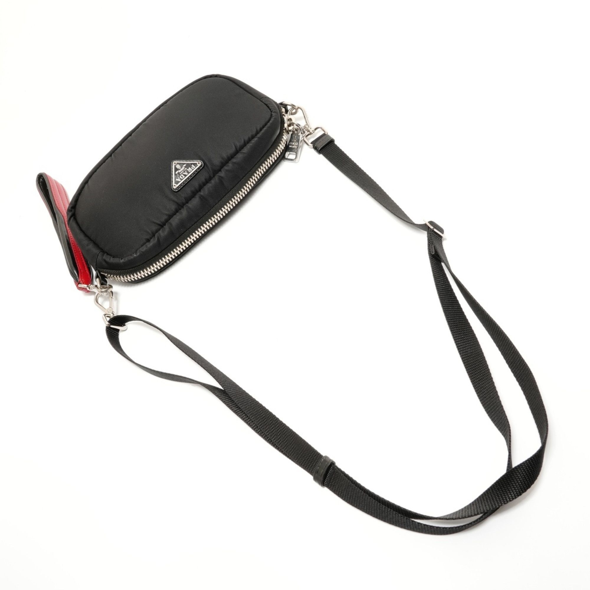 Prada Prada Nylon Shoulder Bag, Black Size ONE SIZE - 8 Thumbnail