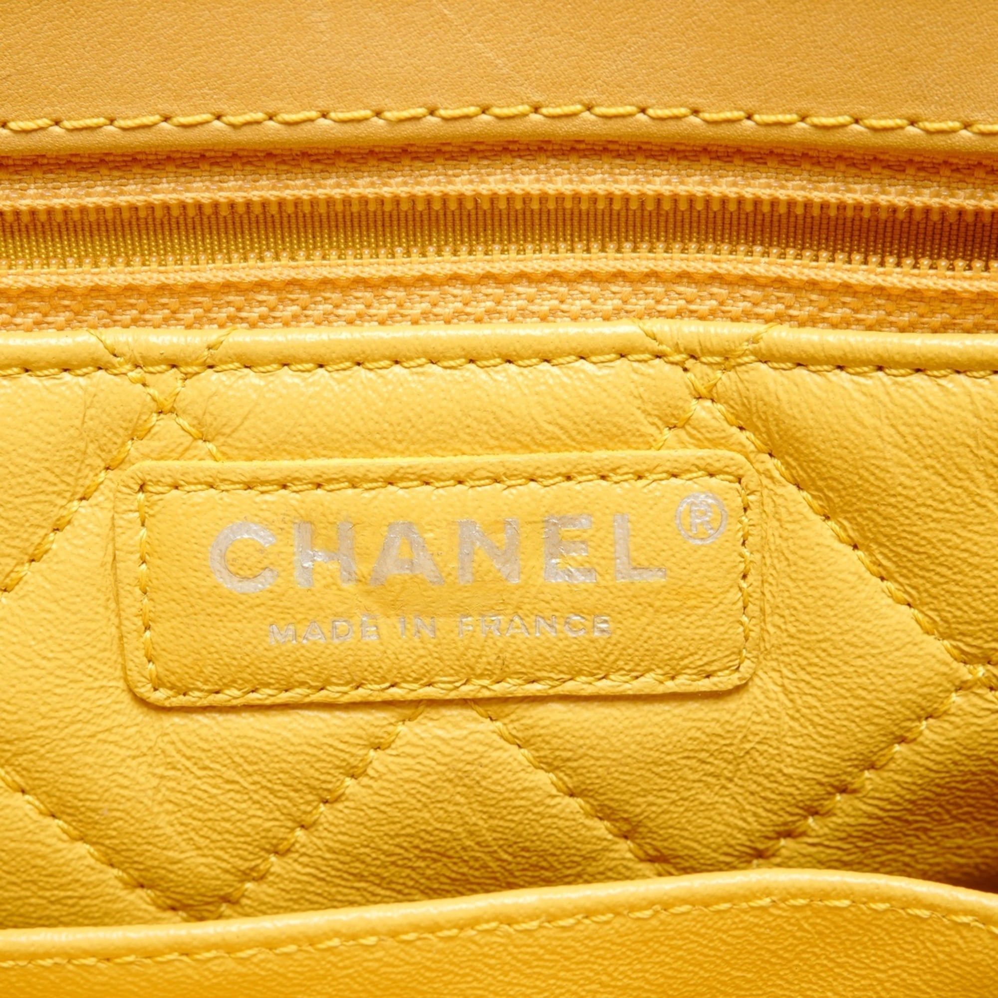 Chanel Chanel Gunmetal 2-Way Handbag Yellow Size ONE SIZE - 9 Thumbnail