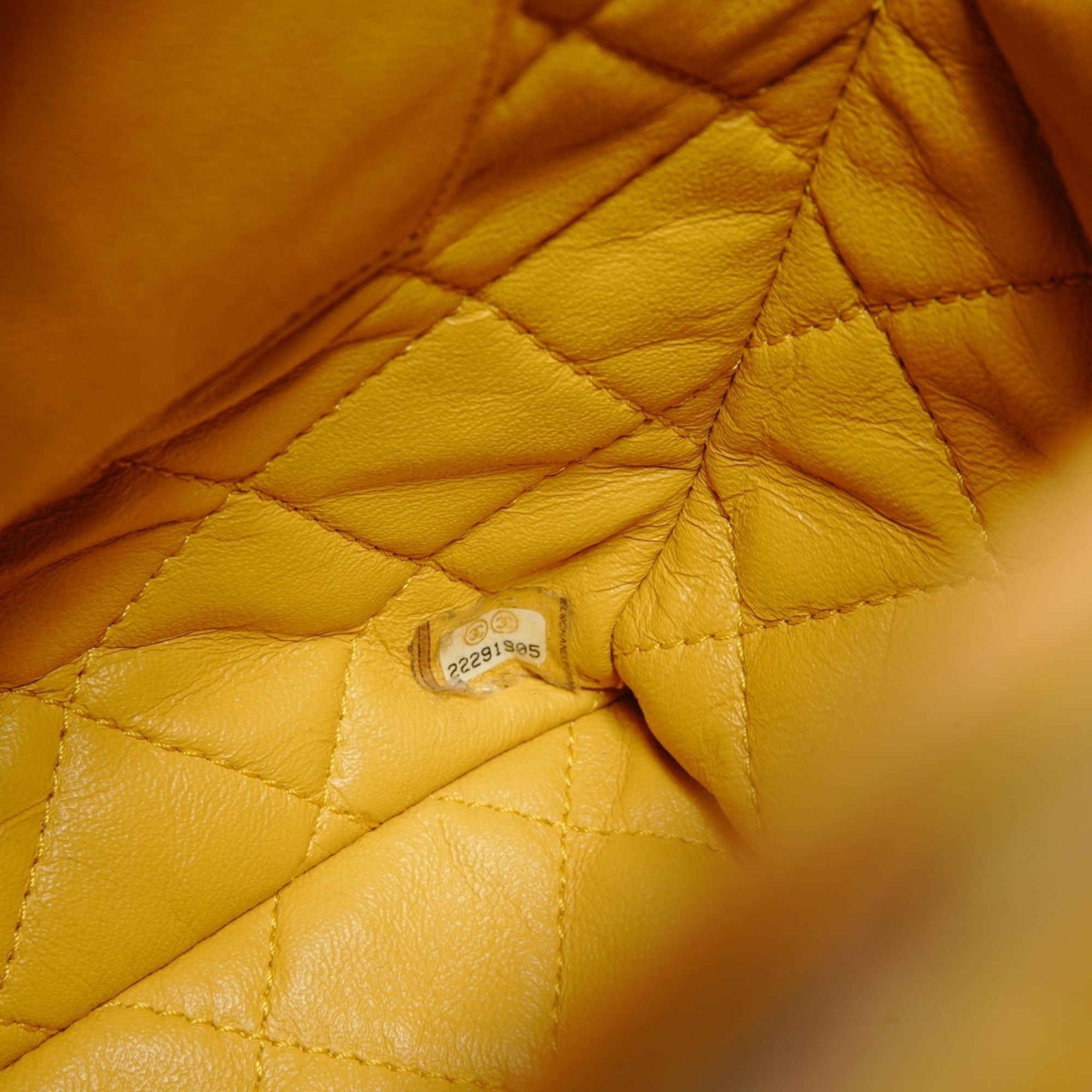 Chanel Chanel Gunmetal 2-Way Handbag Yellow Size ONE SIZE - 10 Thumbnail