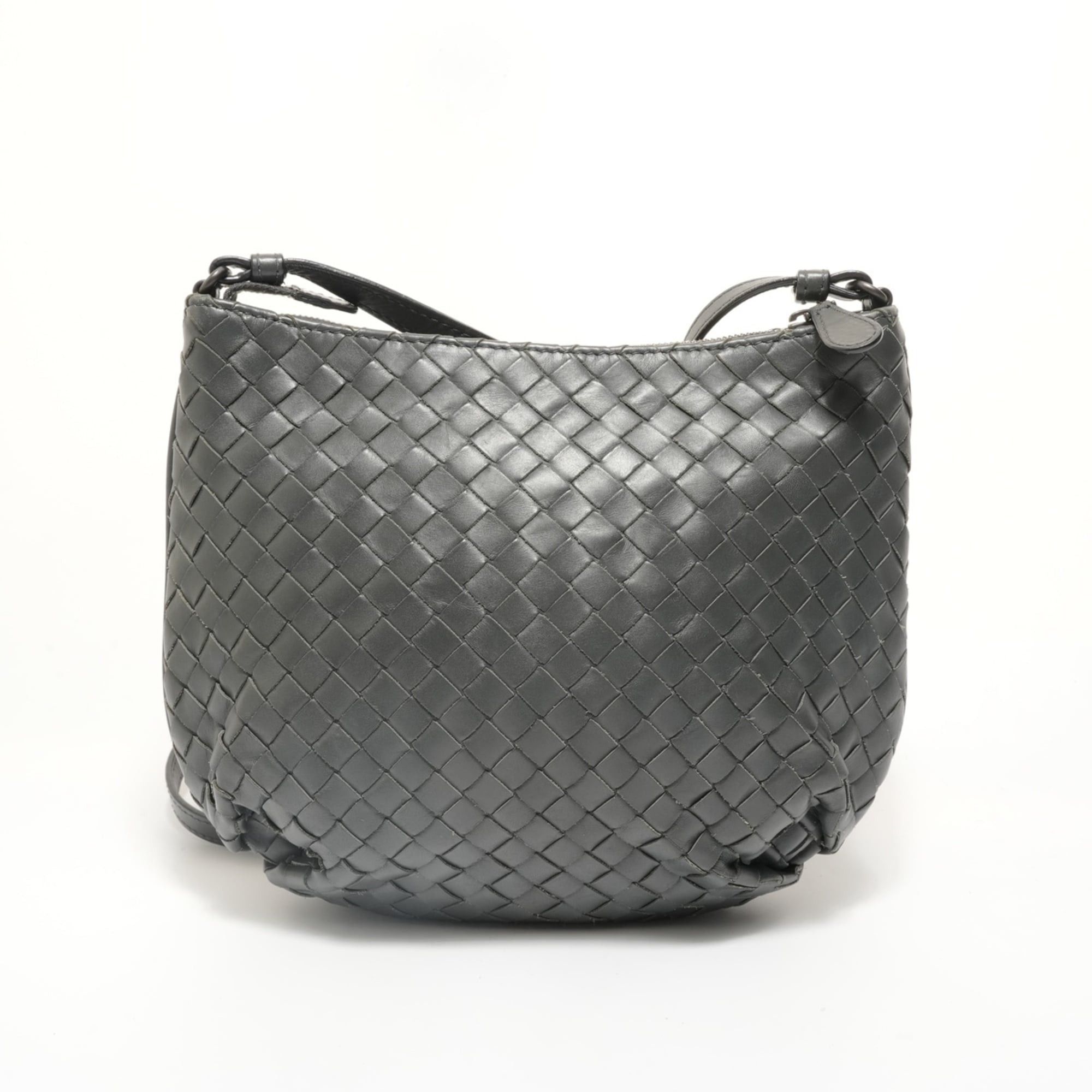 Bottega Veneta Bottega Veneta Intrecciato Shoulder Bag, Gray Size ONE SIZE - 2 Thumbnail
