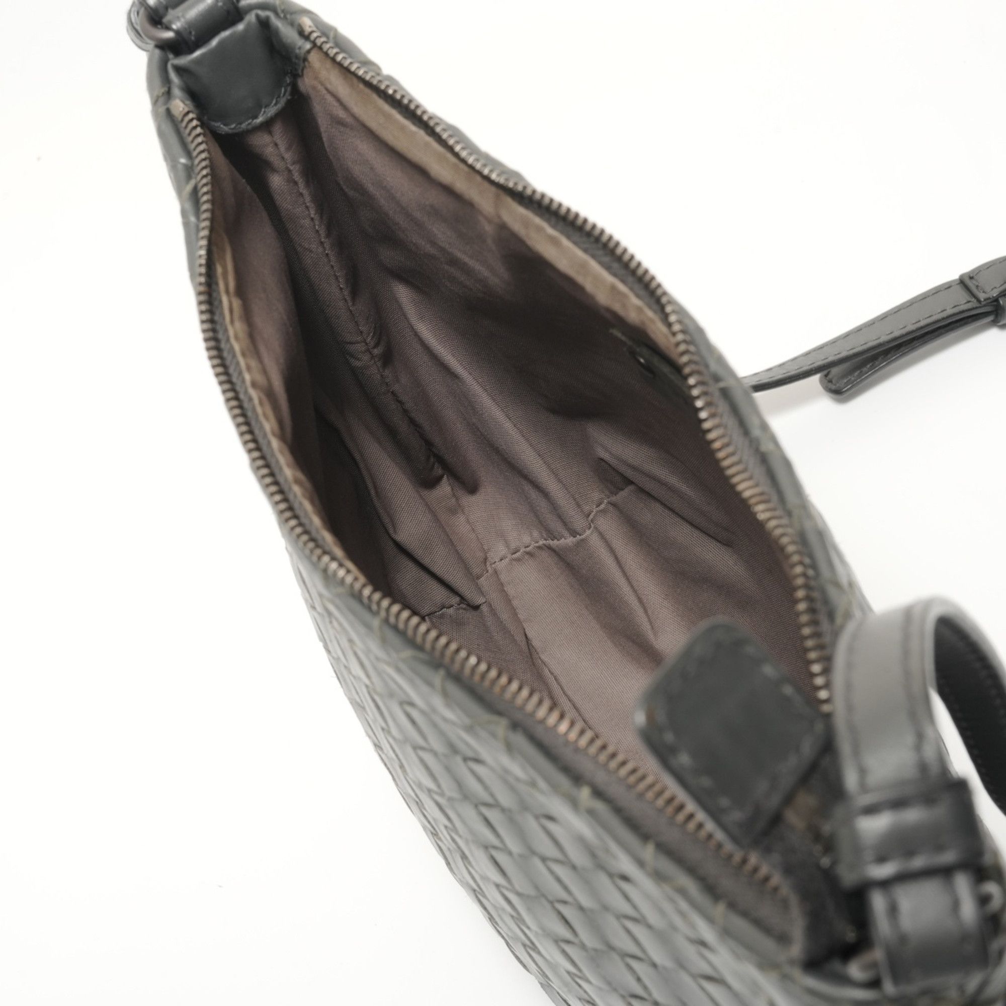 Bottega Veneta Bottega Veneta Intrecciato Shoulder Bag, Gray Size ONE SIZE - 10 Thumbnail