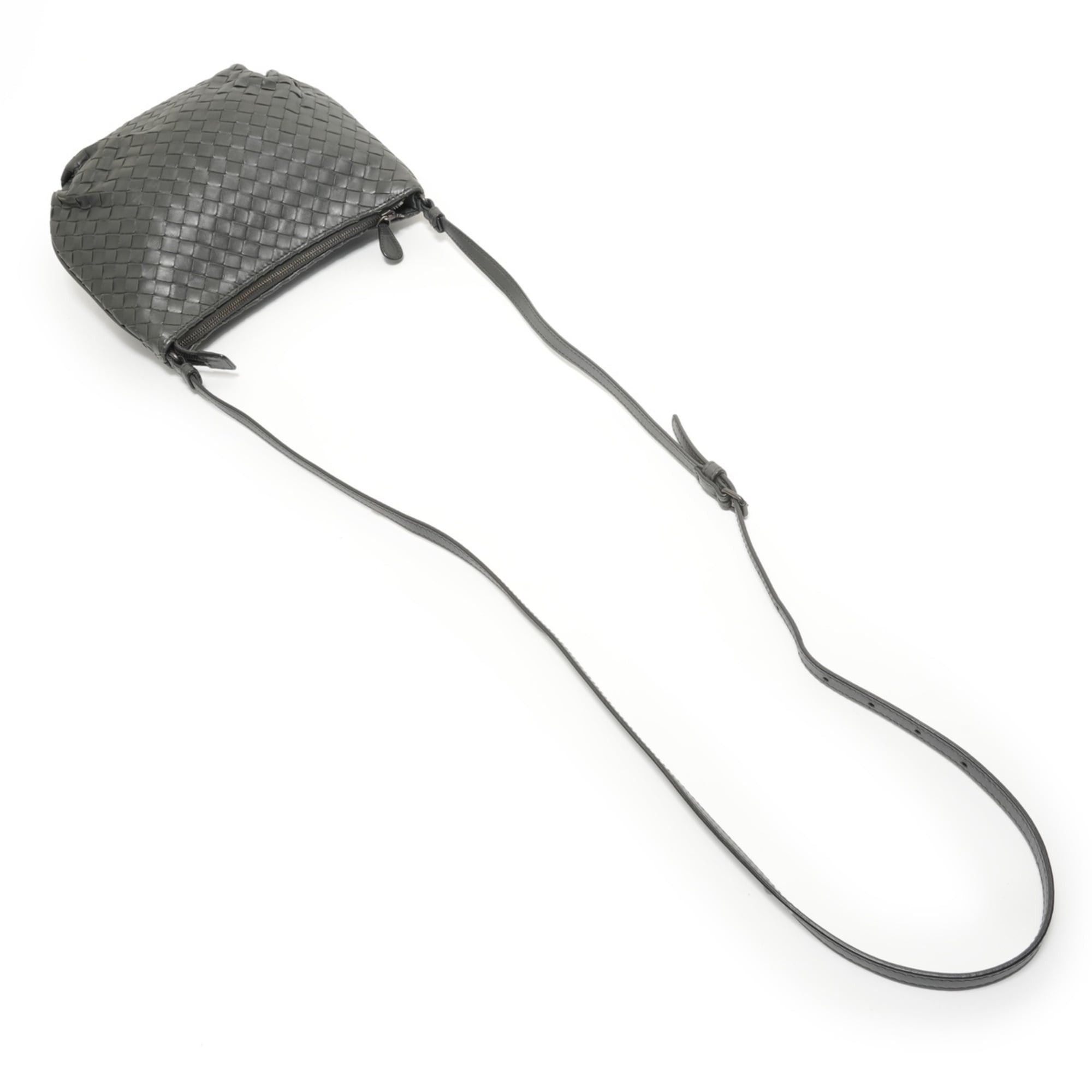 Bottega Veneta Bottega Veneta Intrecciato Shoulder Bag, Gray Size ONE SIZE - 8 Thumbnail