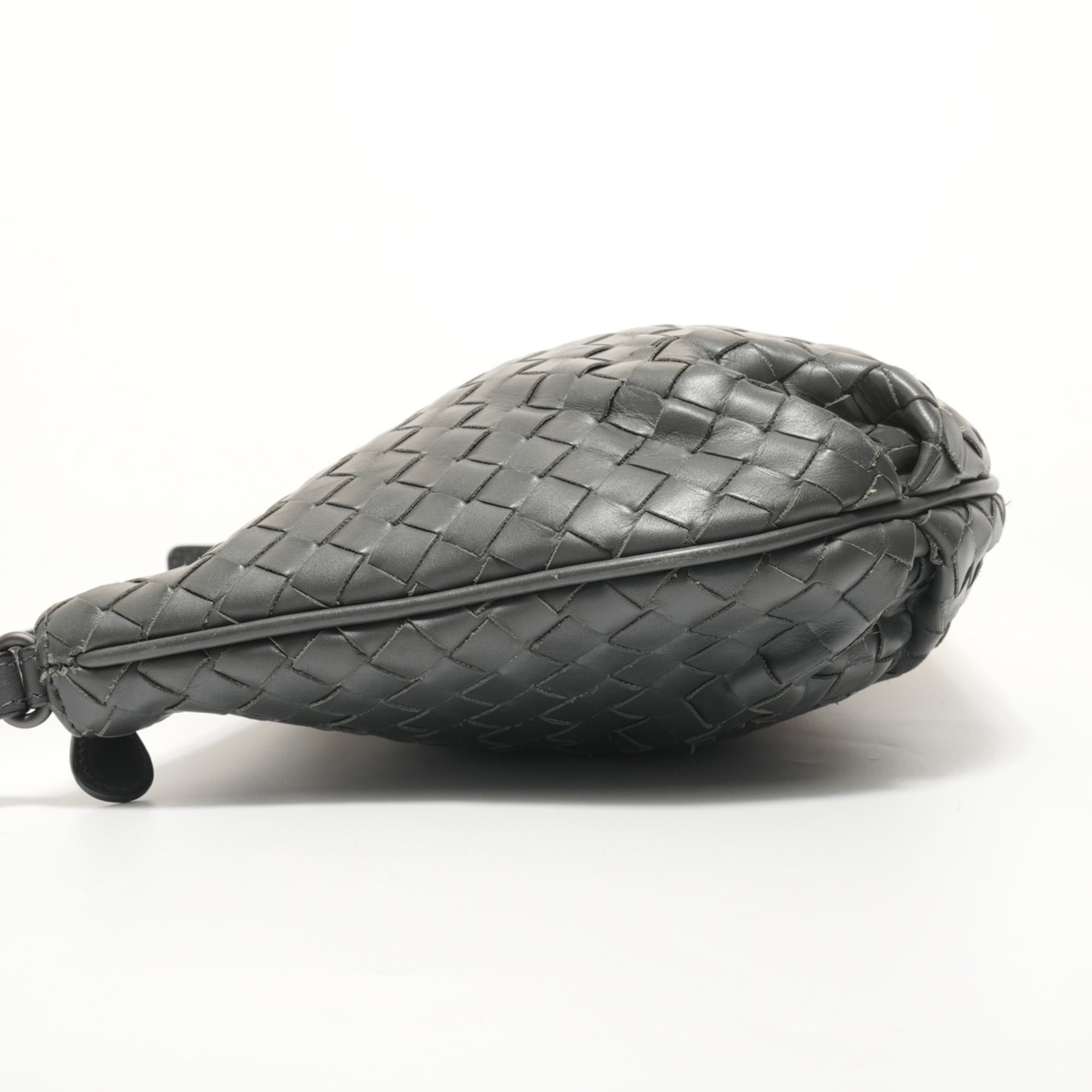 Bottega Veneta Bottega Veneta Intrecciato Shoulder Bag, Gray Size ONE SIZE - 3 Thumbnail
