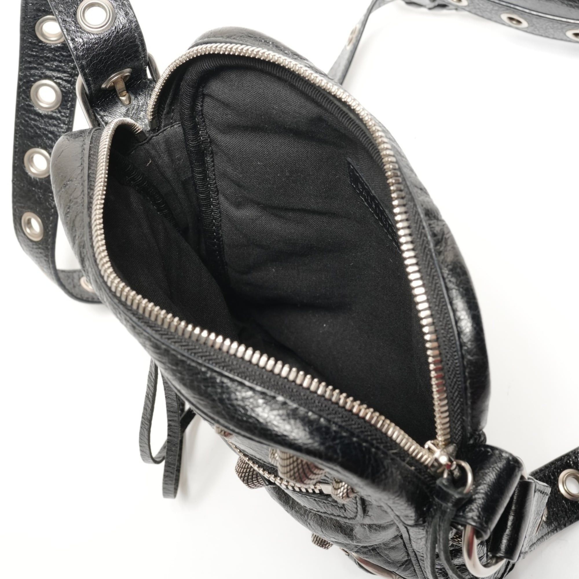 Balenciaga Balenciaga Leather Le Cagole Crossbody Bag Shoulder Black Size ONE SIZE - 11 Thumbnail
