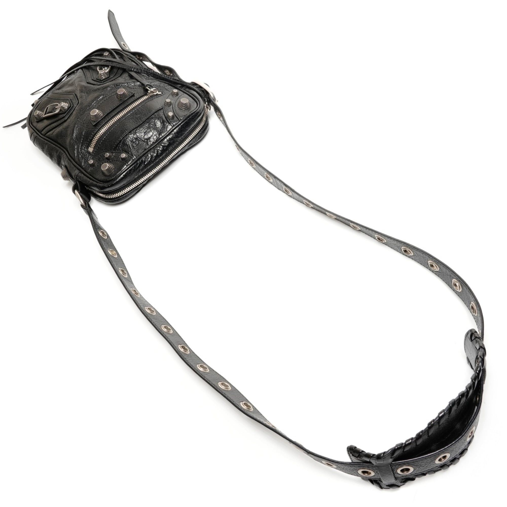 Balenciaga Balenciaga Leather Le Cagole Crossbody Bag Shoulder Black Size ONE SIZE - 8 Thumbnail