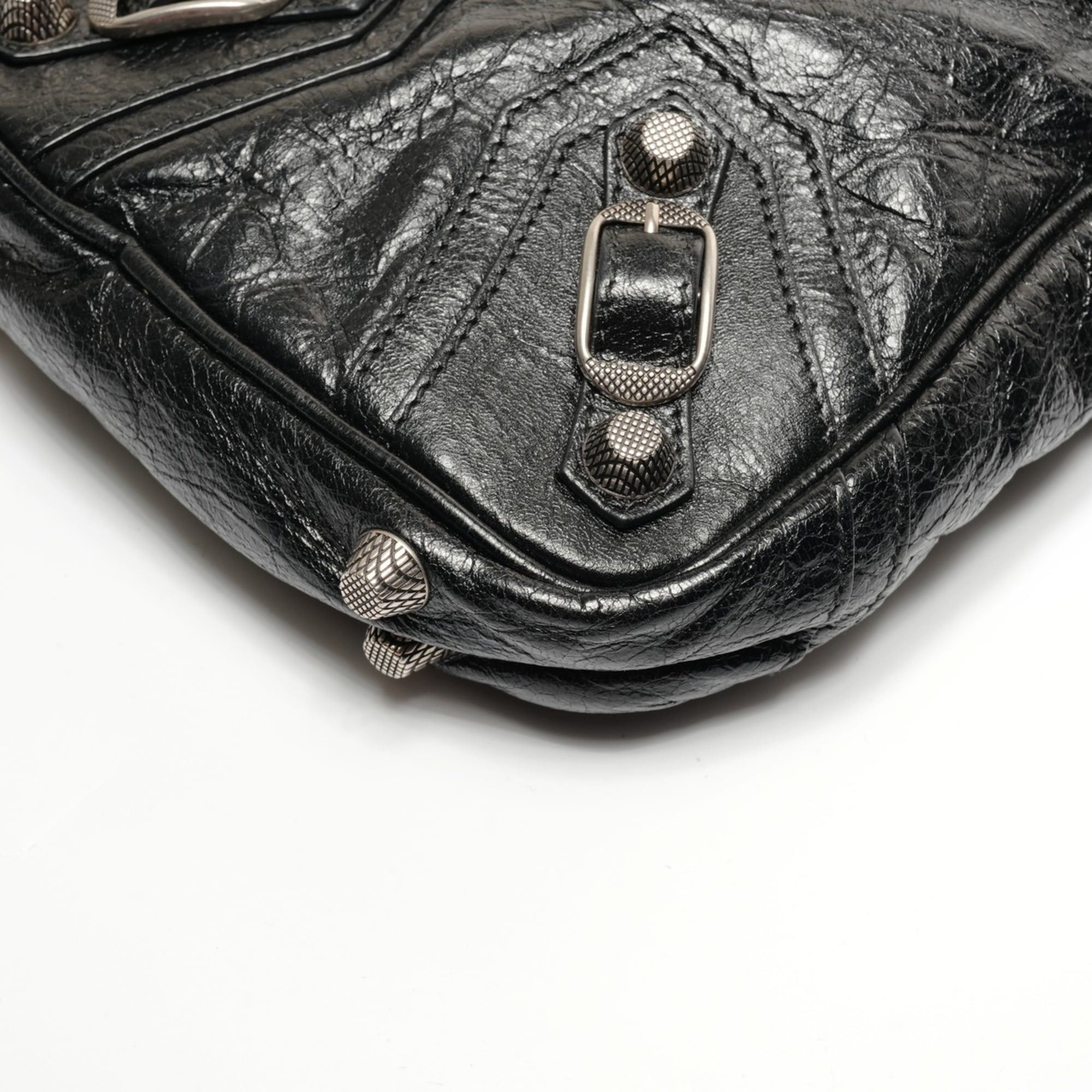 Balenciaga Balenciaga Leather Le Cagole Crossbody Bag Shoulder Black Size ONE SIZE - 6 Thumbnail