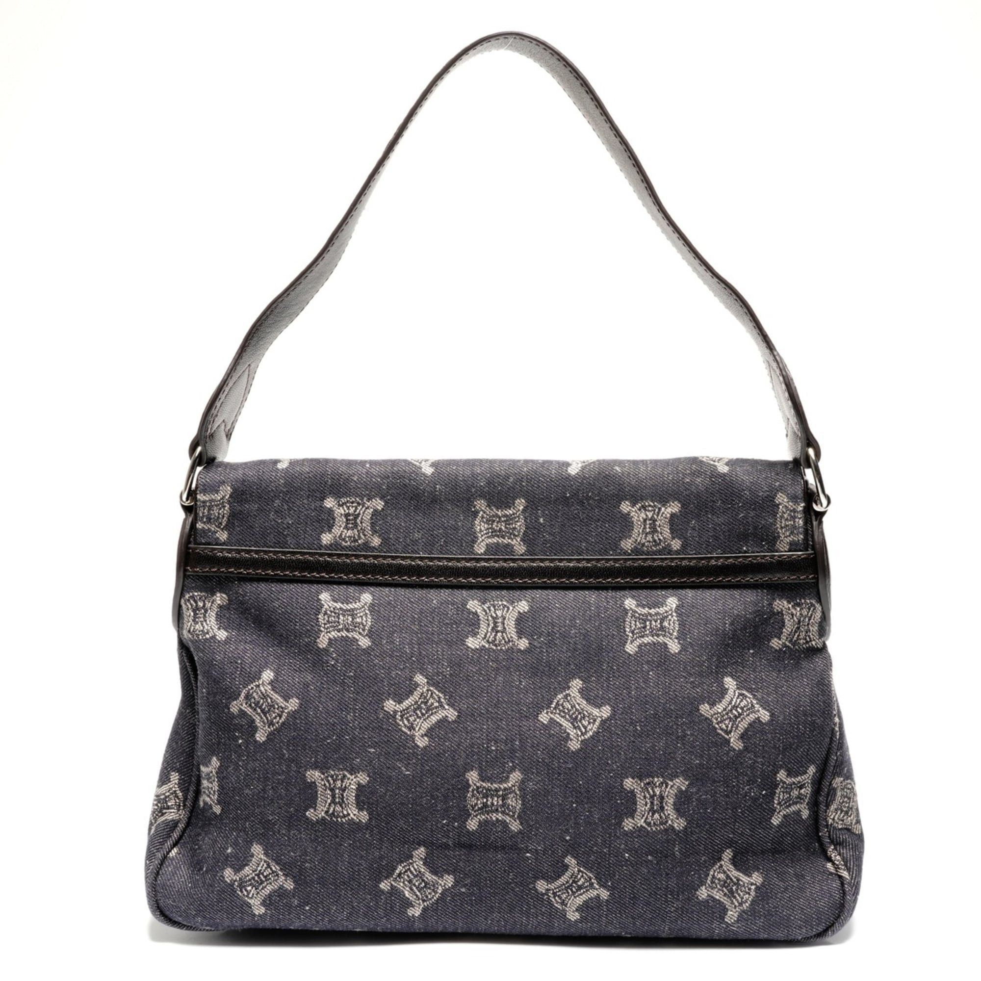 Celine Celine Macadam Denim Shoulder Bag, Navy Size ONE SIZE - 2 Thumbnail