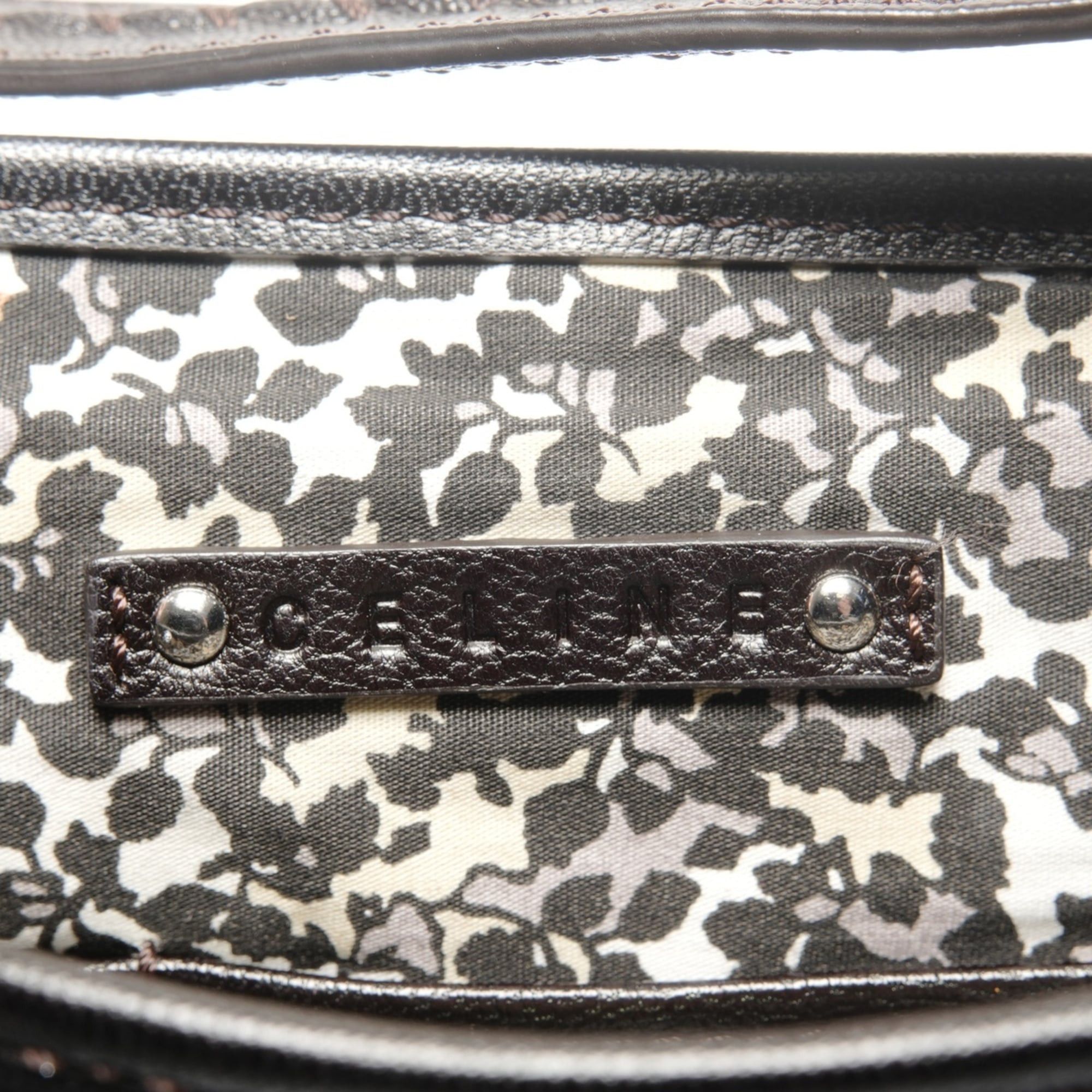 Celine Celine Macadam Denim Shoulder Bag, Navy Size ONE SIZE - 9 Thumbnail