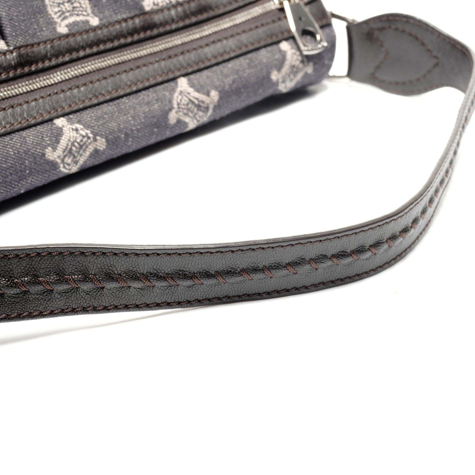 Celine Celine Macadam Denim Shoulder Bag, Navy Size ONE SIZE - 12 Thumbnail