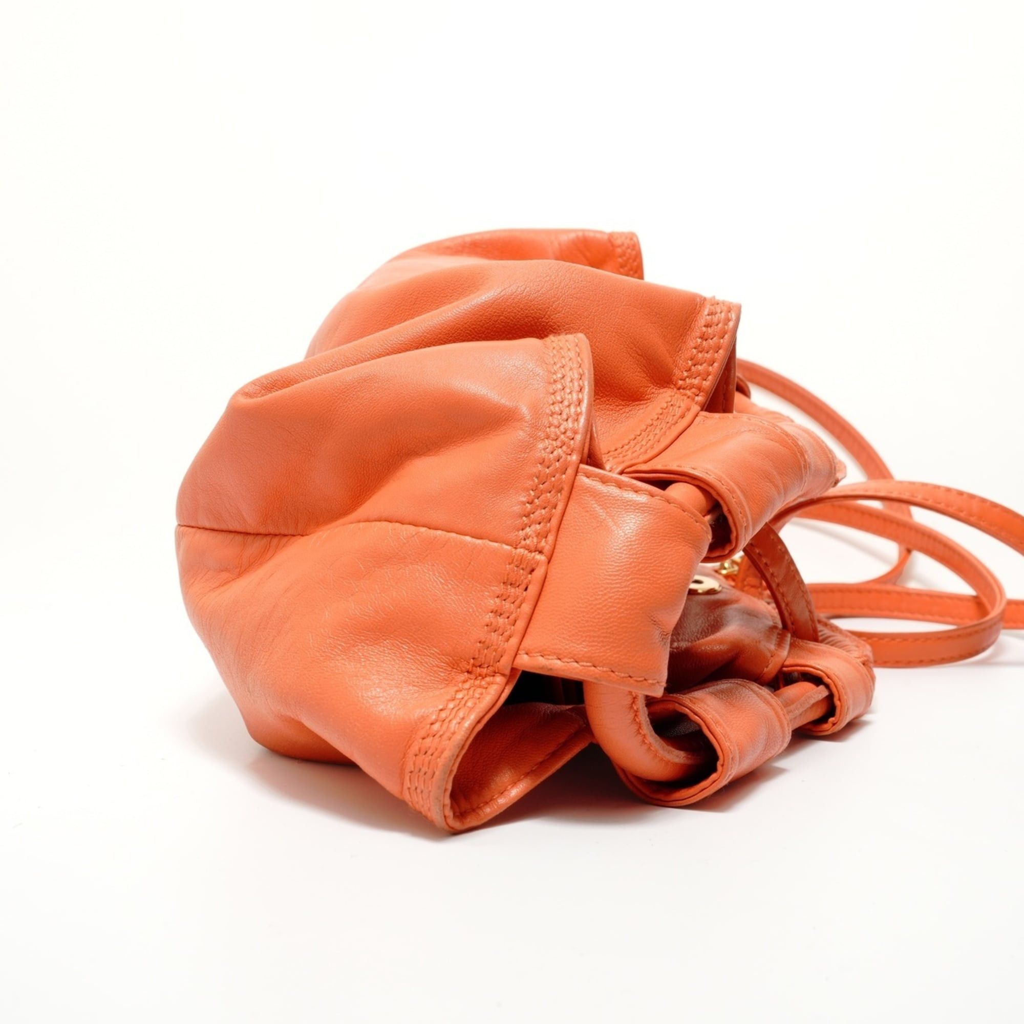 Loewe Loewe Anagram 2-Way Leather Shoulder Bag, Orange Size ONE SIZE - 4 Thumbnail