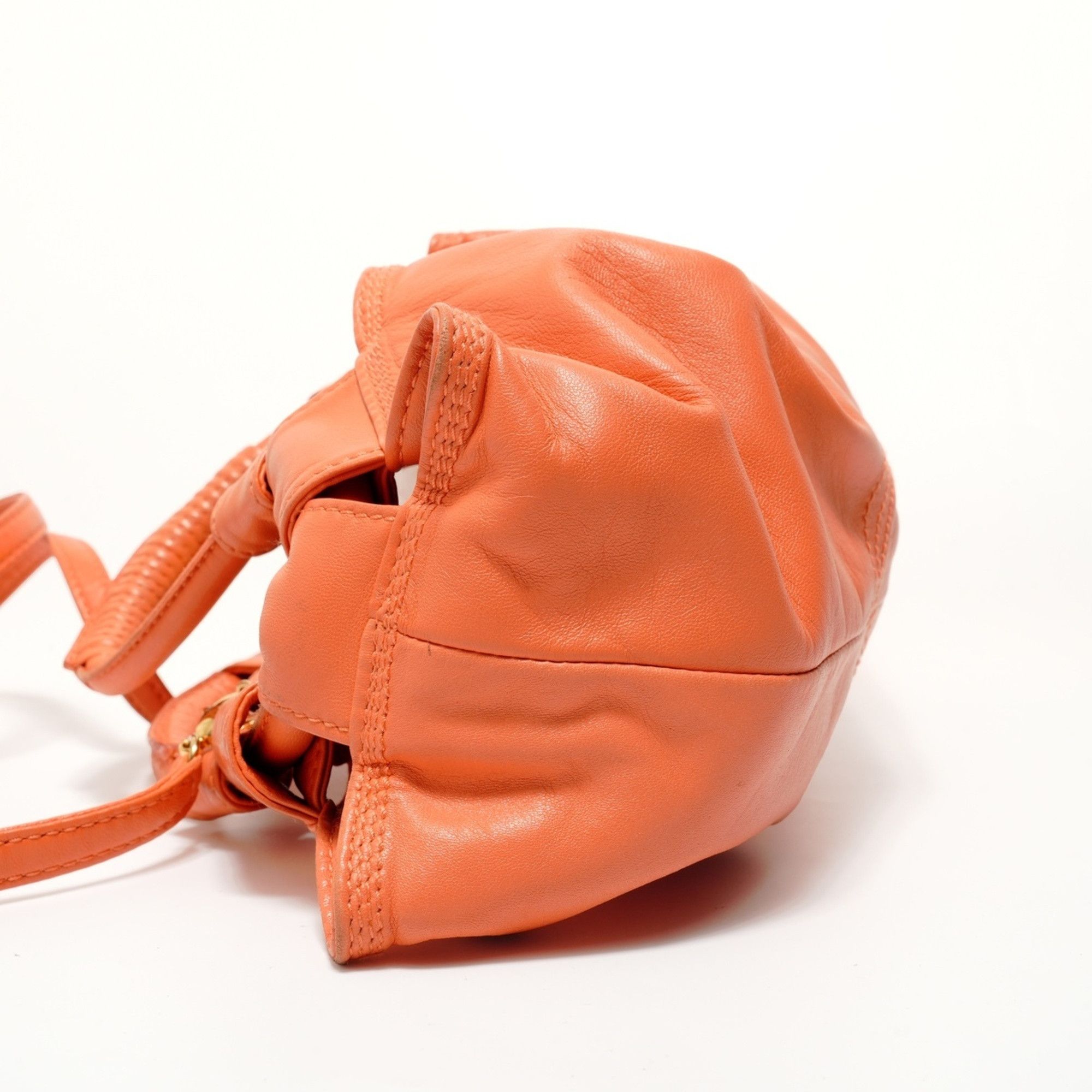 Loewe Loewe Anagram 2-Way Leather Shoulder Bag, Orange Size ONE SIZE - 3 Thumbnail