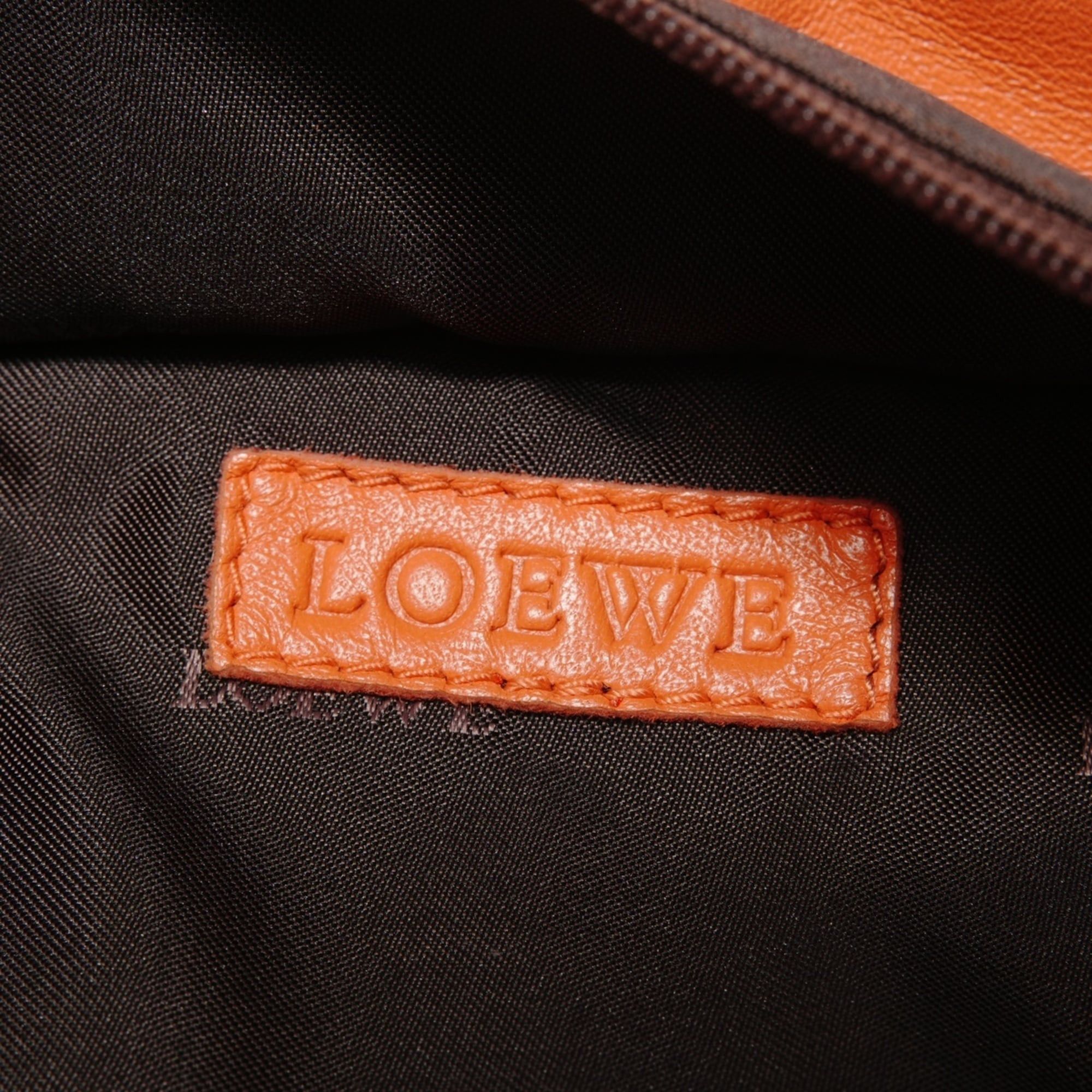 Loewe Loewe Anagram 2-Way Leather Shoulder Bag, Orange Size ONE SIZE - 9 Thumbnail