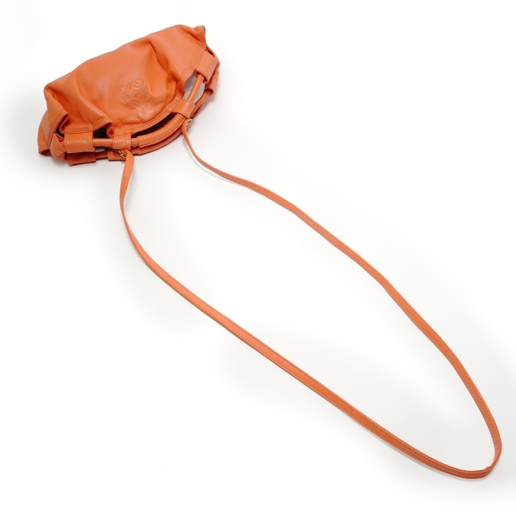 Loewe Loewe Anagram 2-Way Leather Shoulder Bag, Orange Size ONE SIZE - 8 Thumbnail