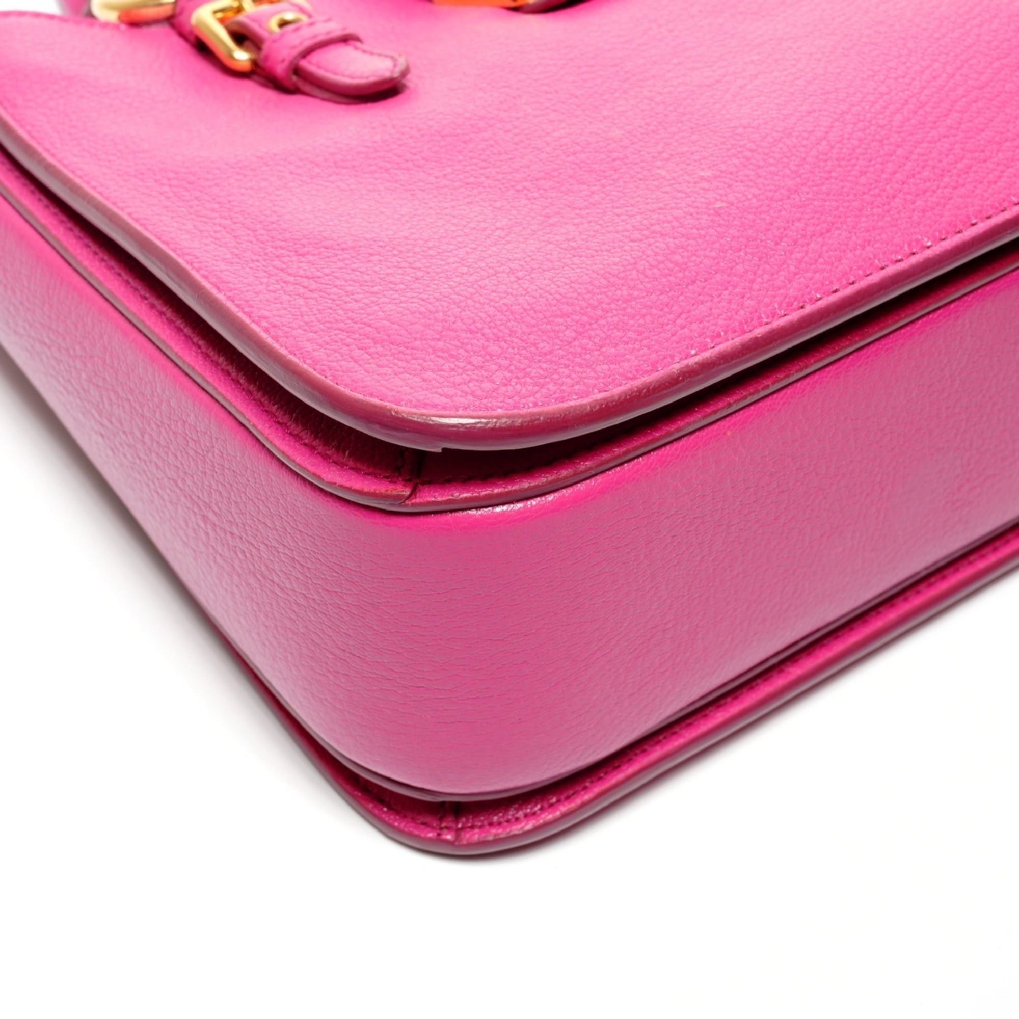 Miu Miu Miu Miu Miu Madras Leather 2-Way Shoulder Bag, Pink Size ONE SIZE - 6 Thumbnail