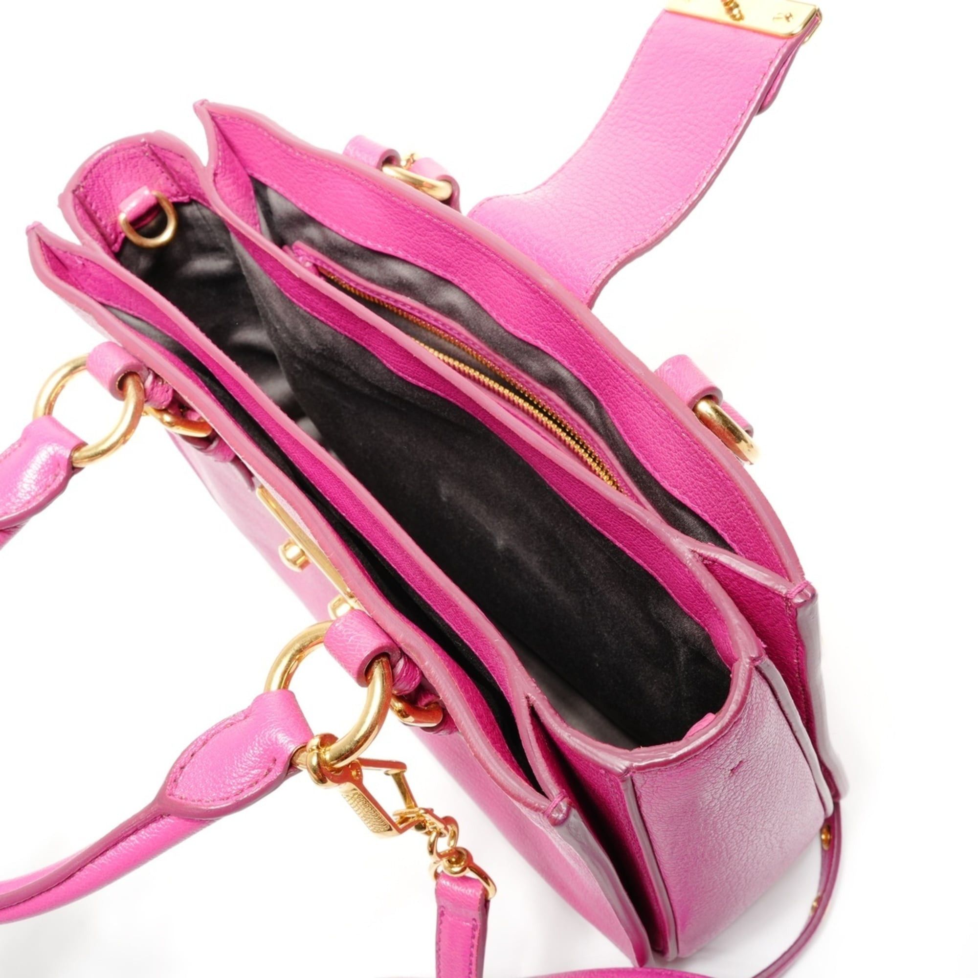 Miu Miu Miu Miu Miu Madras Leather 2-Way Shoulder Bag, Pink Size ONE SIZE - 12 Thumbnail