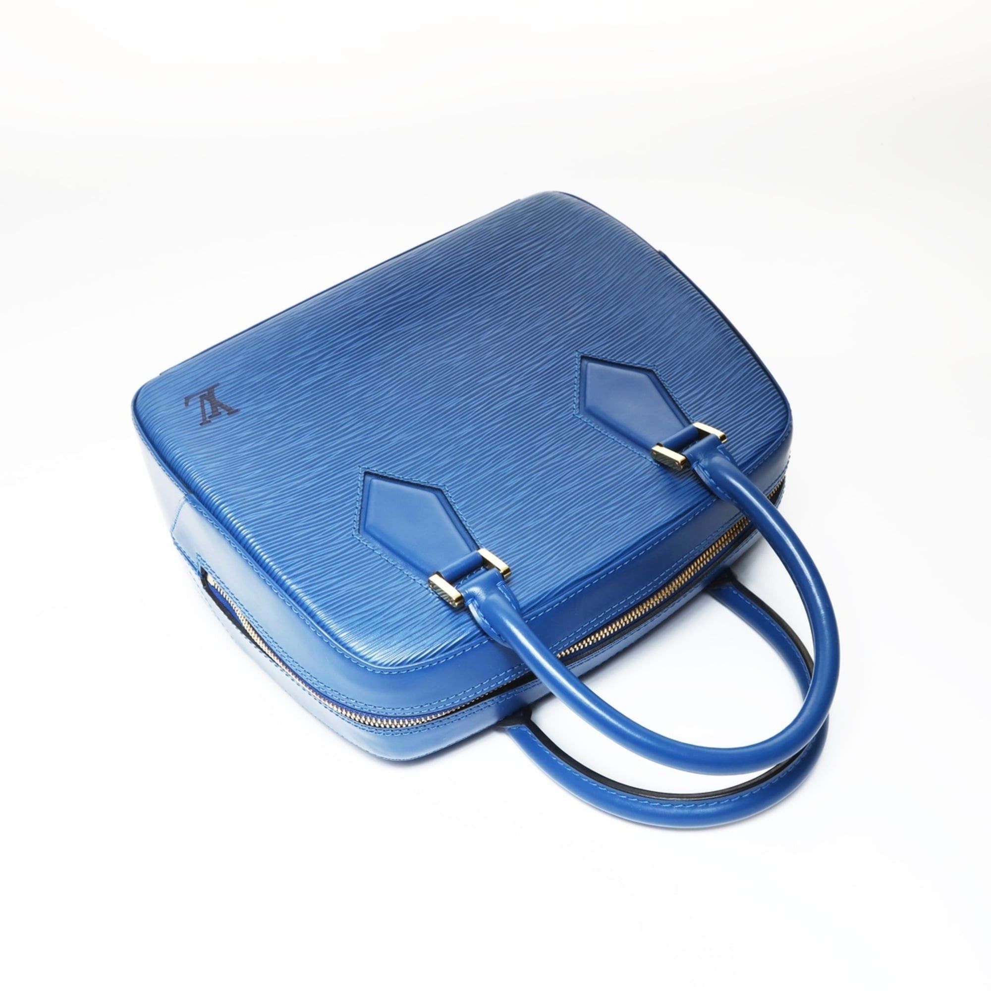 Louis Vuitton Louis Vuitton 1998 Epi Sablon Handbag Blue Size ONE SIZE - 9 Thumbnail
