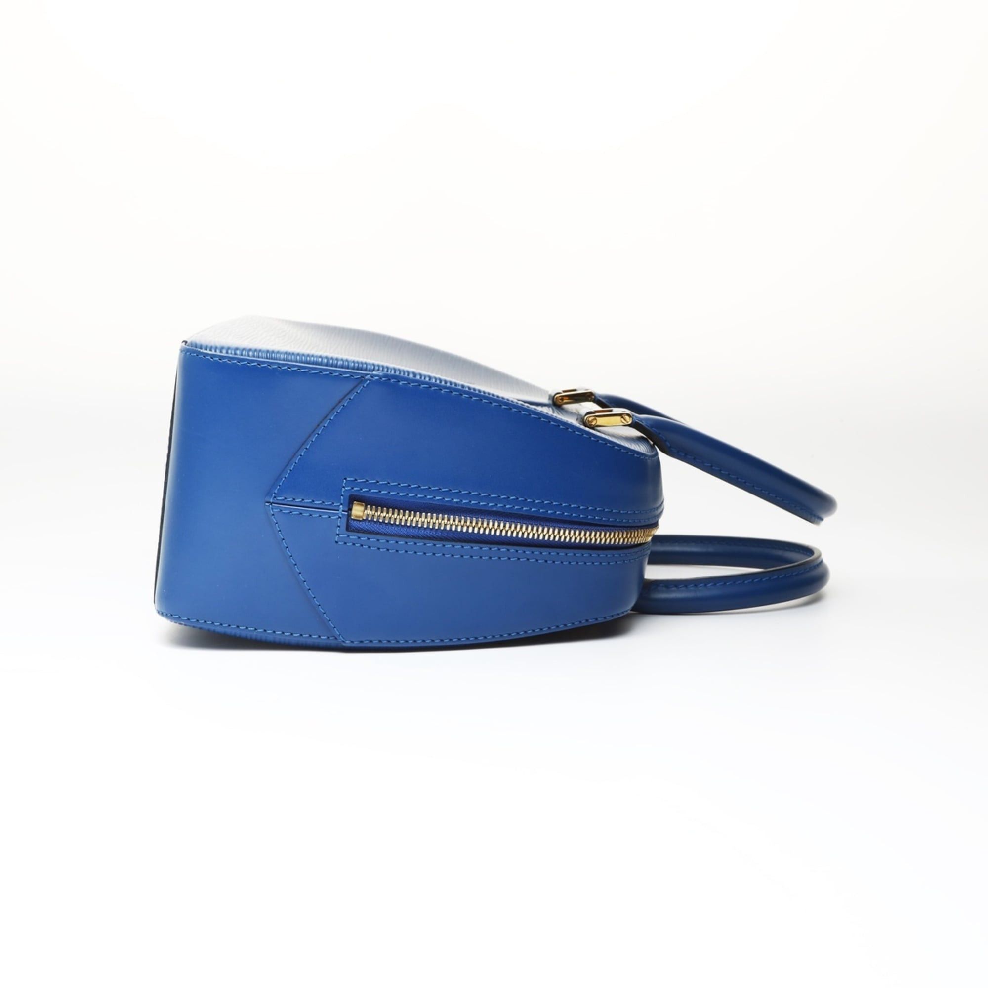 Louis Vuitton Louis Vuitton 1998 Epi Sablon Handbag Blue Size ONE SIZE - 4 Thumbnail