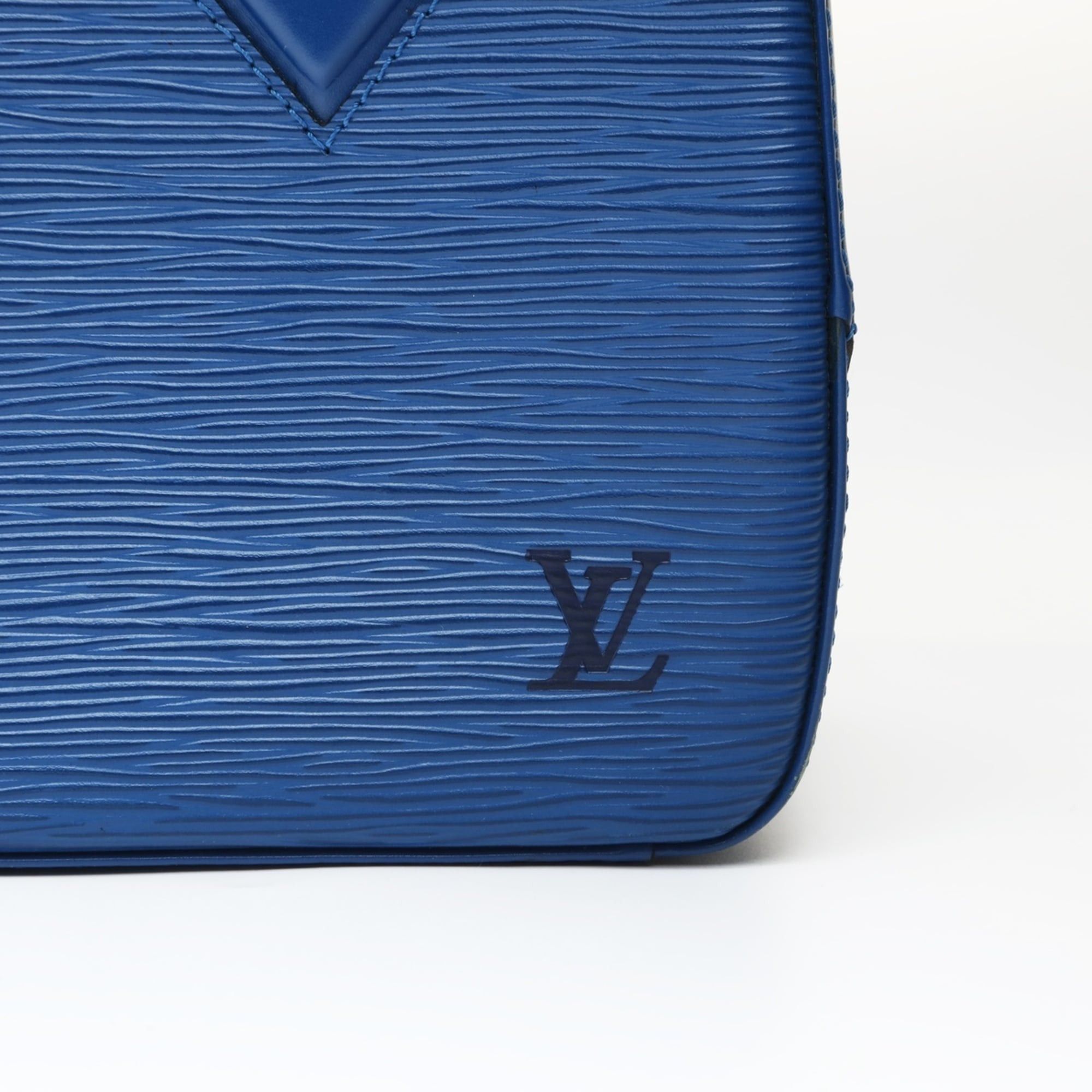 Louis Vuitton Louis Vuitton 1998 Epi Sablon Handbag Blue Size ONE SIZE - 8 Thumbnail