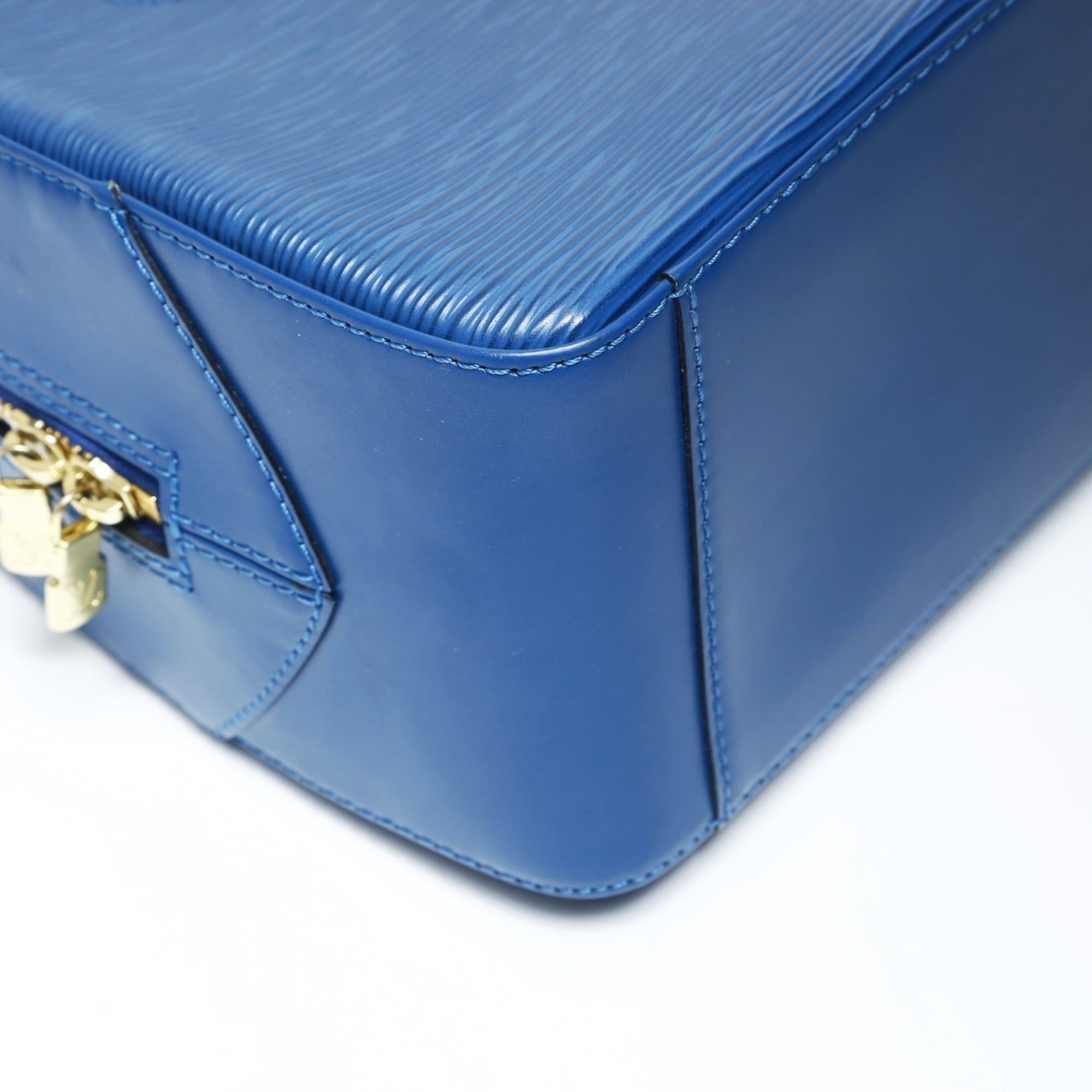 Louis Vuitton Louis Vuitton 1998 Epi Sablon Handbag Blue Size ONE SIZE - 5 Thumbnail