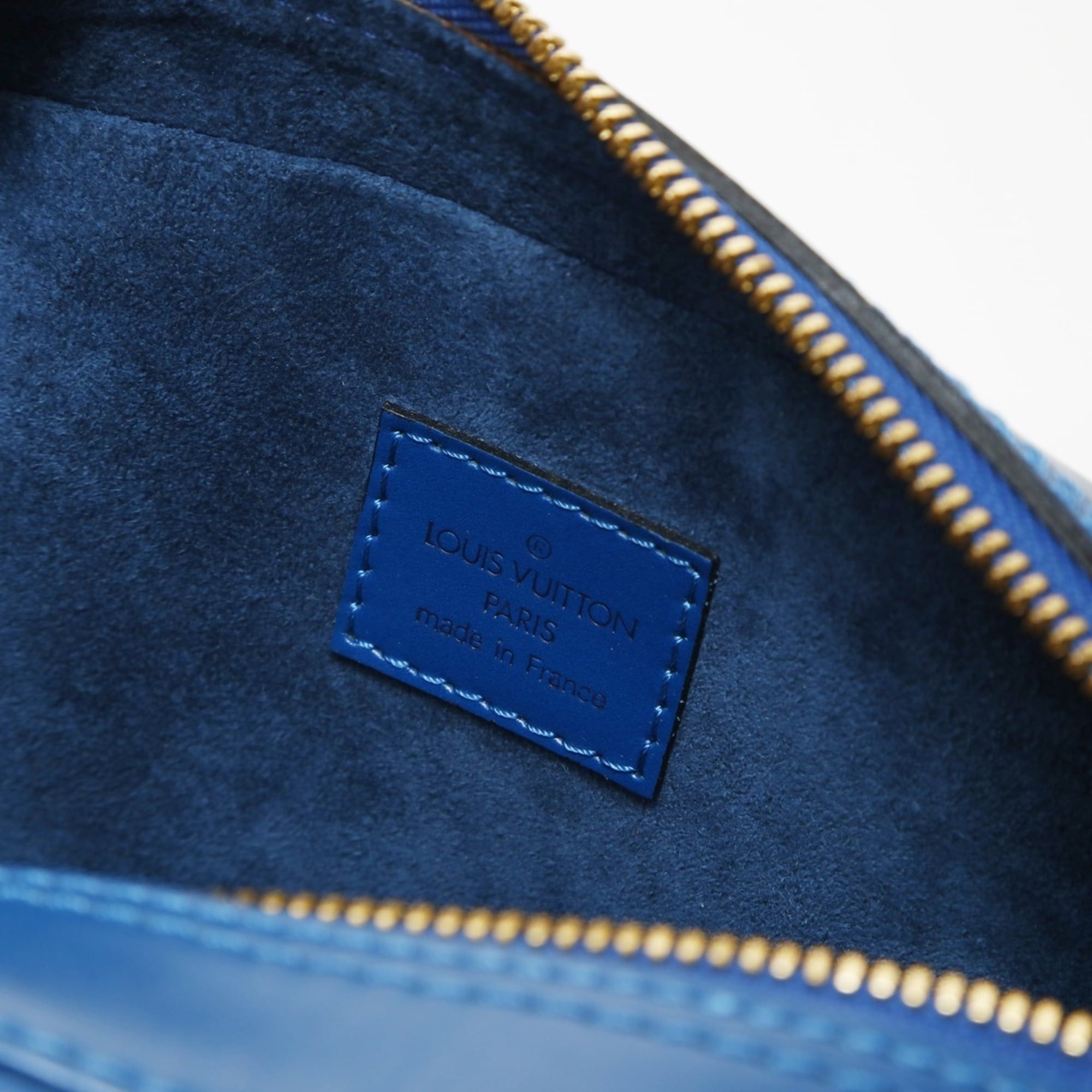 Louis Vuitton Louis Vuitton 1998 Epi Sablon Handbag Blue Size ONE SIZE - 10 Thumbnail