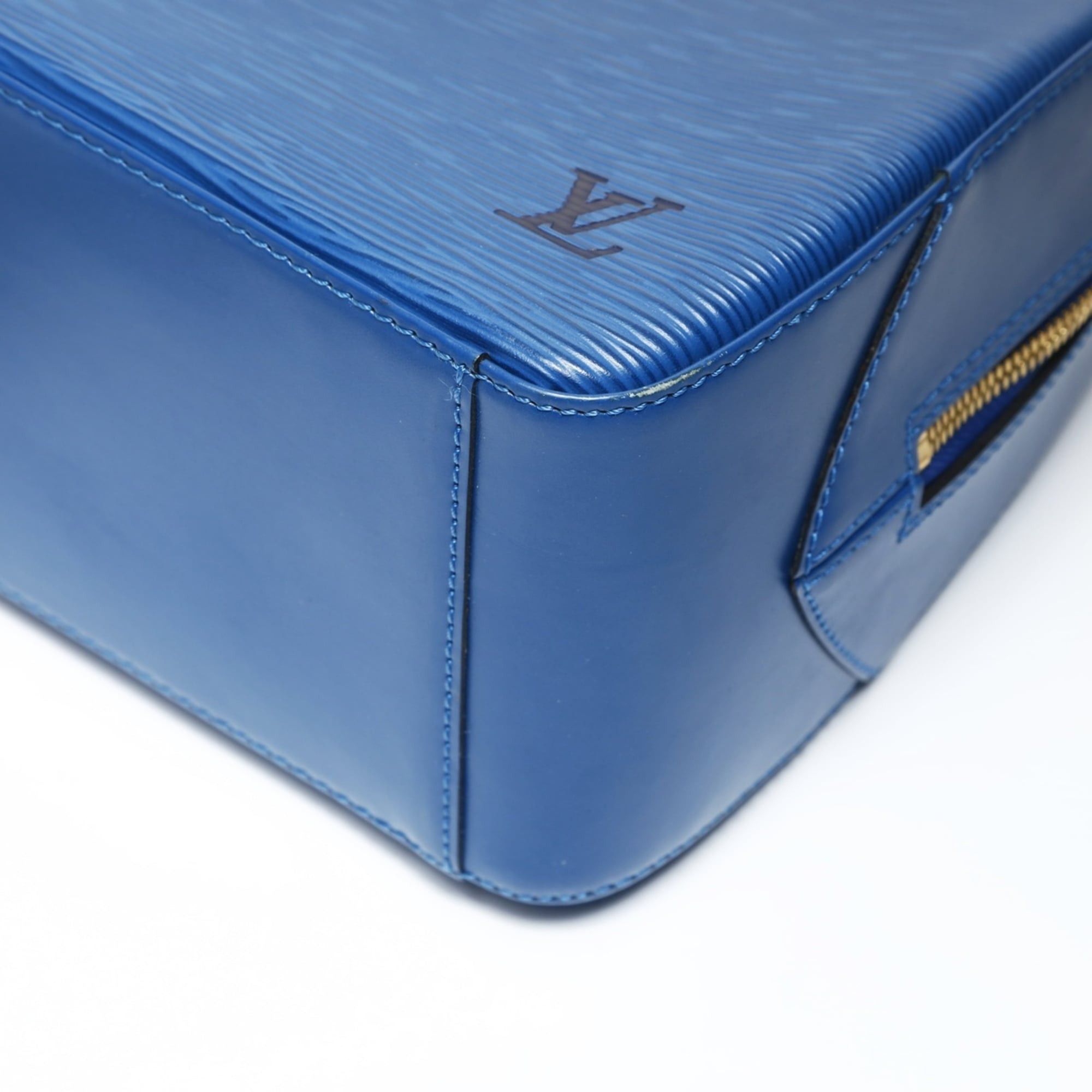 Louis Vuitton Louis Vuitton 1998 Epi Sablon Handbag Blue Size ONE SIZE - 6 Thumbnail