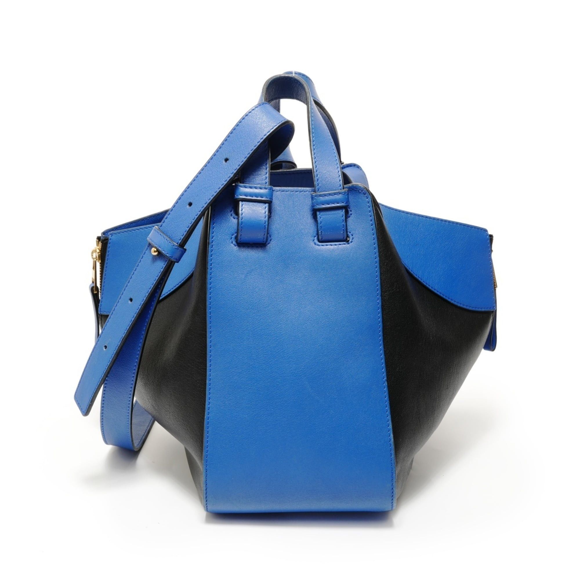 Loewe Loewe Hammock Leather 2-Way Handbag, Bi-color Blue Size ONE SIZE - 2 Thumbnail
