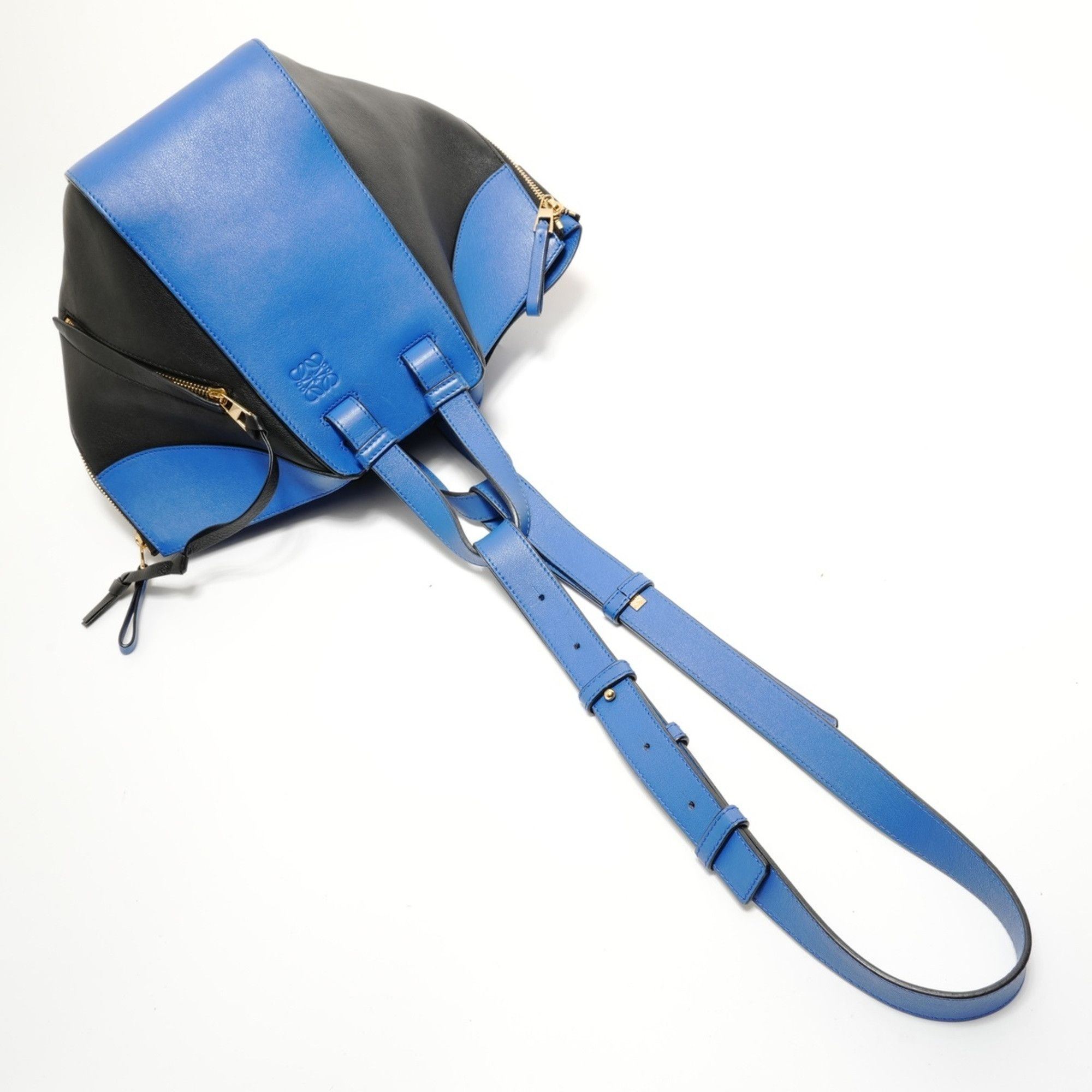 Loewe Loewe Hammock Leather 2-Way Handbag, Bi-color Blue Size ONE SIZE - 8 Thumbnail