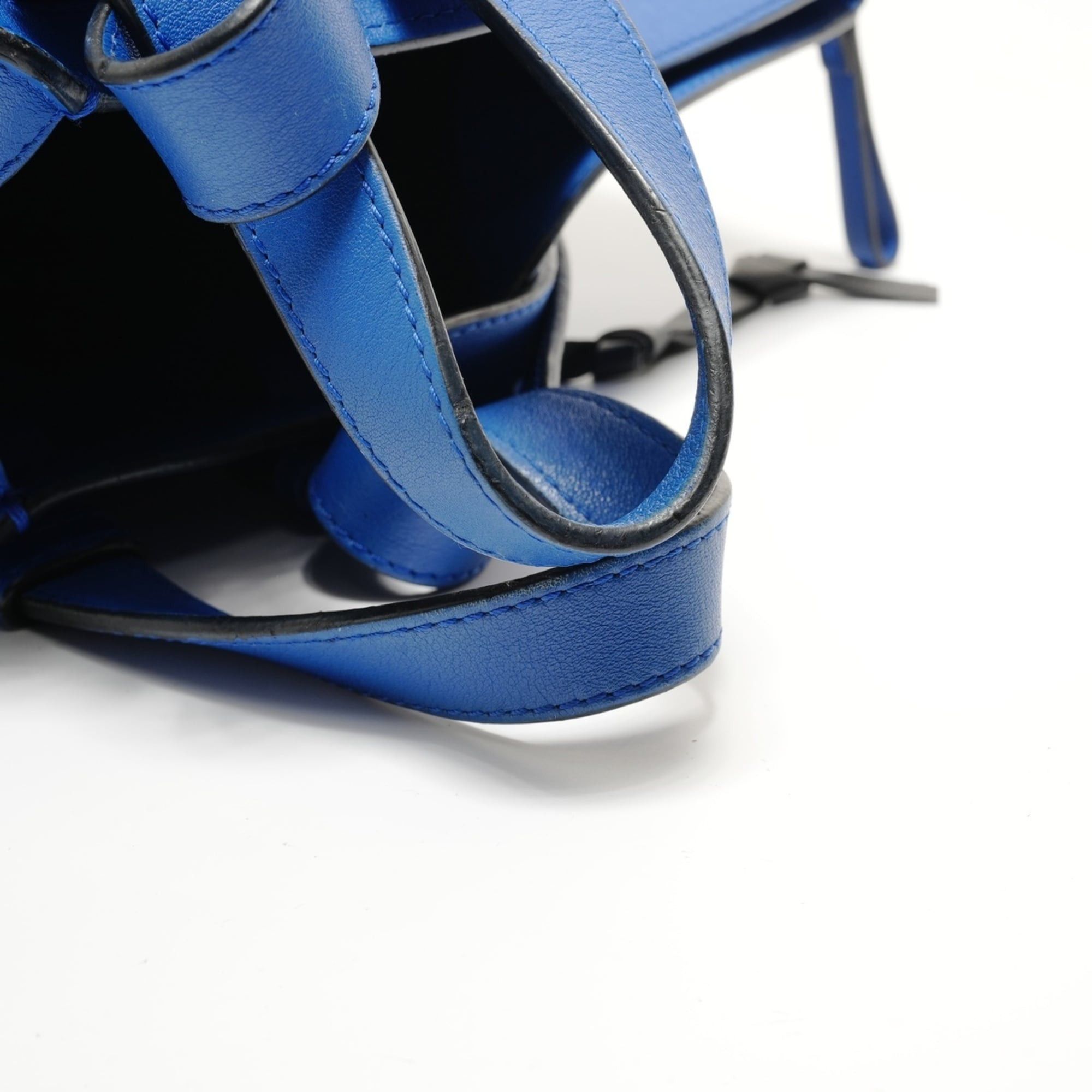 Loewe Loewe Hammock Leather 2-Way Handbag, Bi-color Blue Size ONE SIZE - 12 Thumbnail