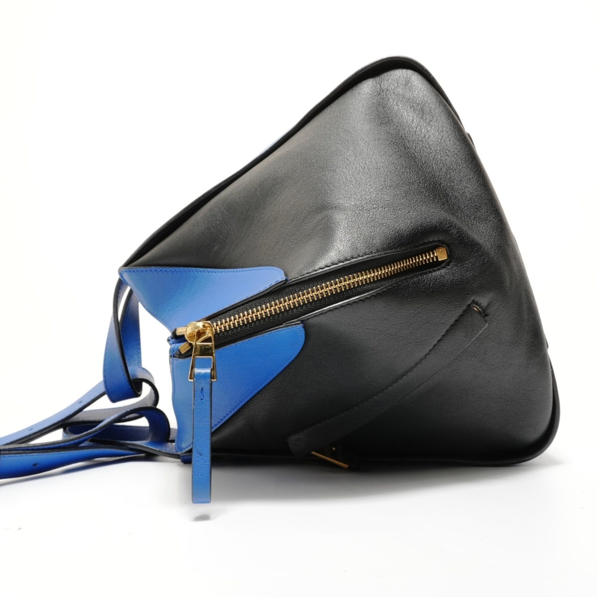 Loewe Loewe Hammock Leather 2-Way Handbag, Bi-color Blue Size ONE SIZE - 3 Thumbnail