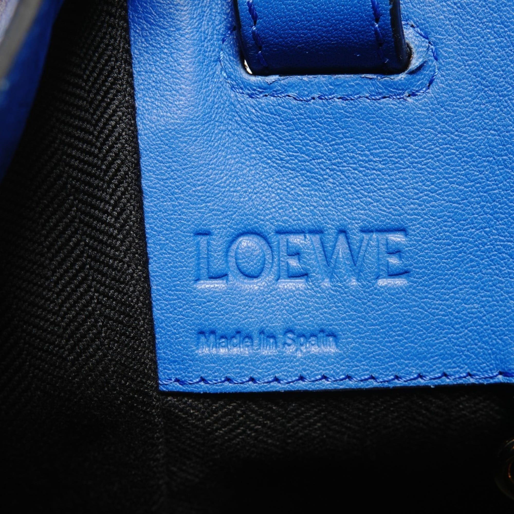 Loewe Loewe Hammock Leather 2-Way Handbag, Bi-color Blue Size ONE SIZE - 9 Thumbnail