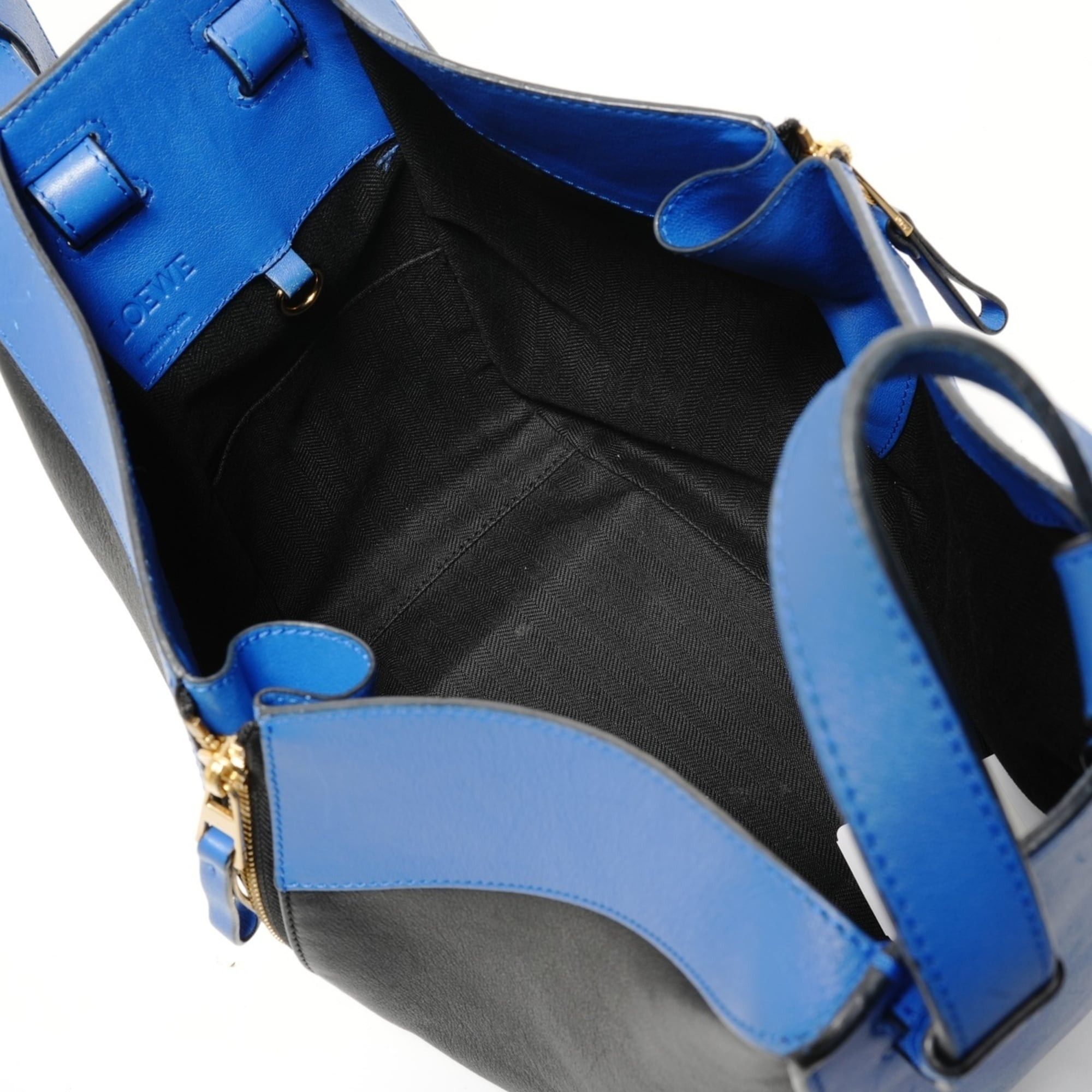 Loewe Loewe Hammock Leather 2-Way Handbag, Bi-color Blue Size ONE SIZE - 10 Thumbnail