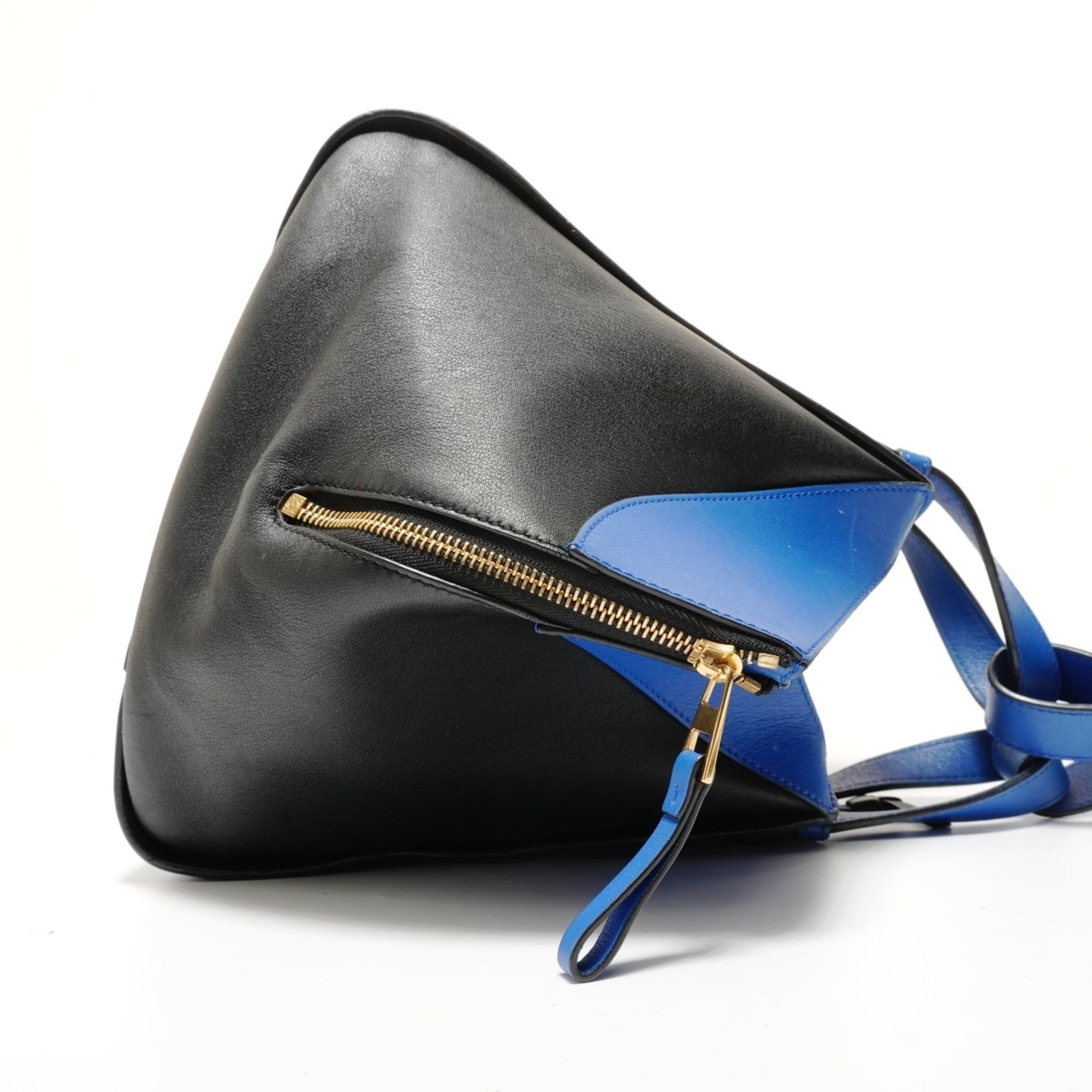 Loewe Loewe Hammock Leather 2-Way Handbag, Bi-color Blue Size ONE SIZE - 4 Thumbnail