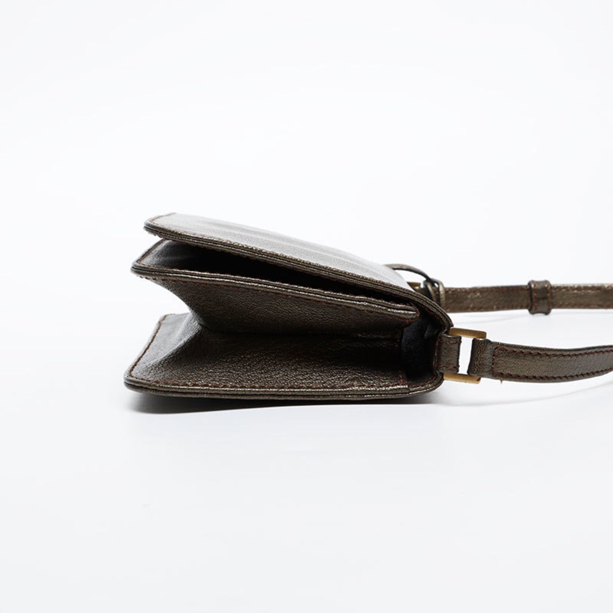 Celine Celine Metallic Mini Shoulder Bag, Gold Size ONE SIZE - 4 Thumbnail