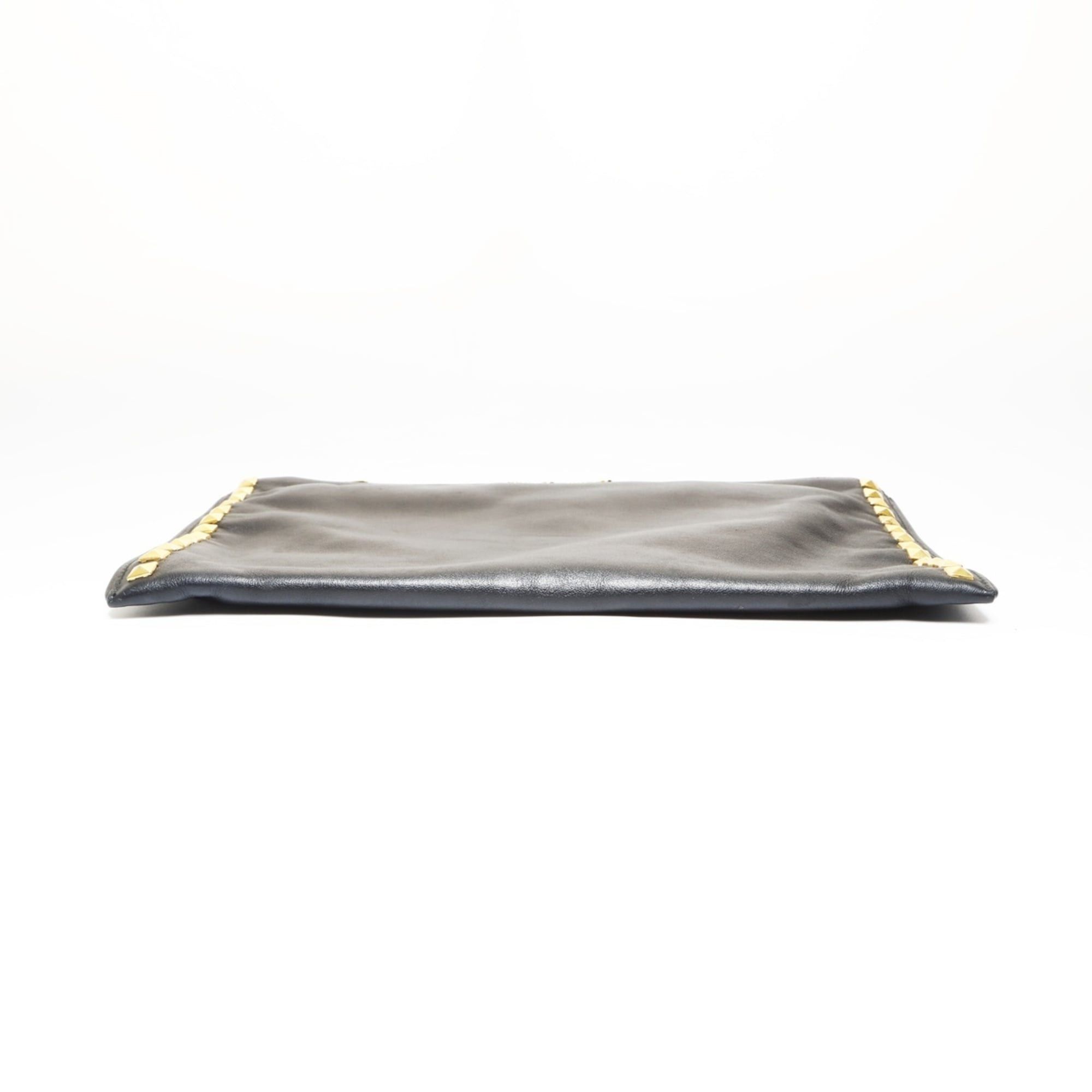 Miu Miu Miu Miu Miu Studded Leather Clutch Bag, Black Size ONE SIZE - 7 Thumbnail