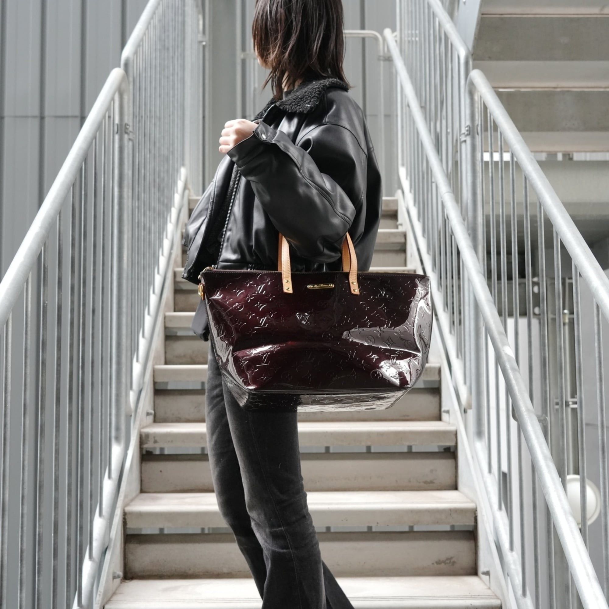 Louis Vuitton Louis Vuitton Monogram Vernis Bellevue GM Tote Bag, Red Size ONE SIZE - 12 Thumbnail