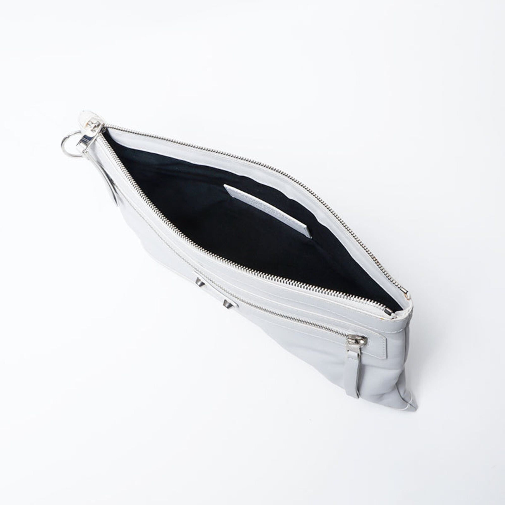 Balenciaga Balenciaga Classic Clip M 273022 Leather Clutch Bag White Size ONE SIZE - 11 Thumbnail