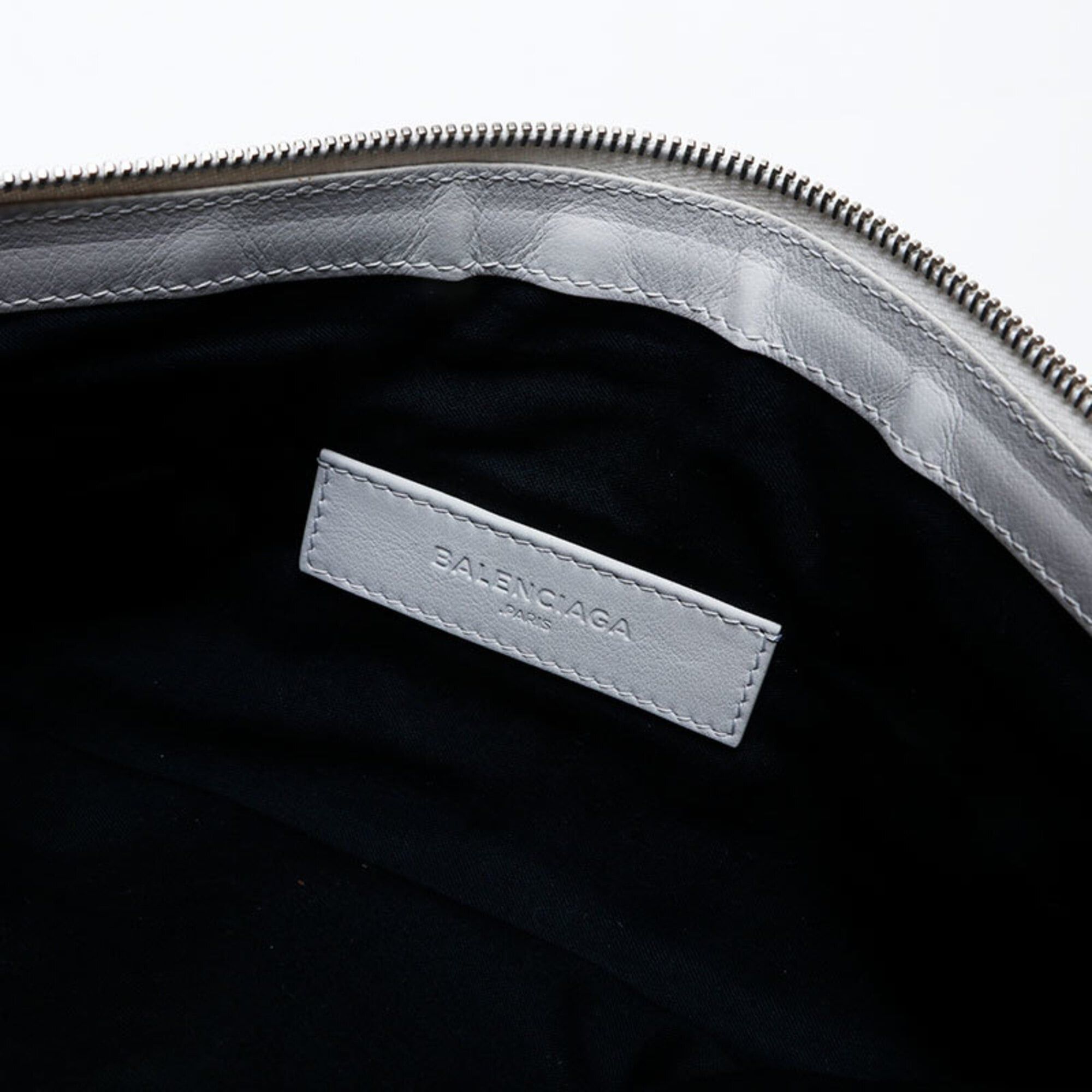 Balenciaga Balenciaga Classic Clip M 273022 Leather Clutch Bag White Size ONE SIZE - 9 Thumbnail