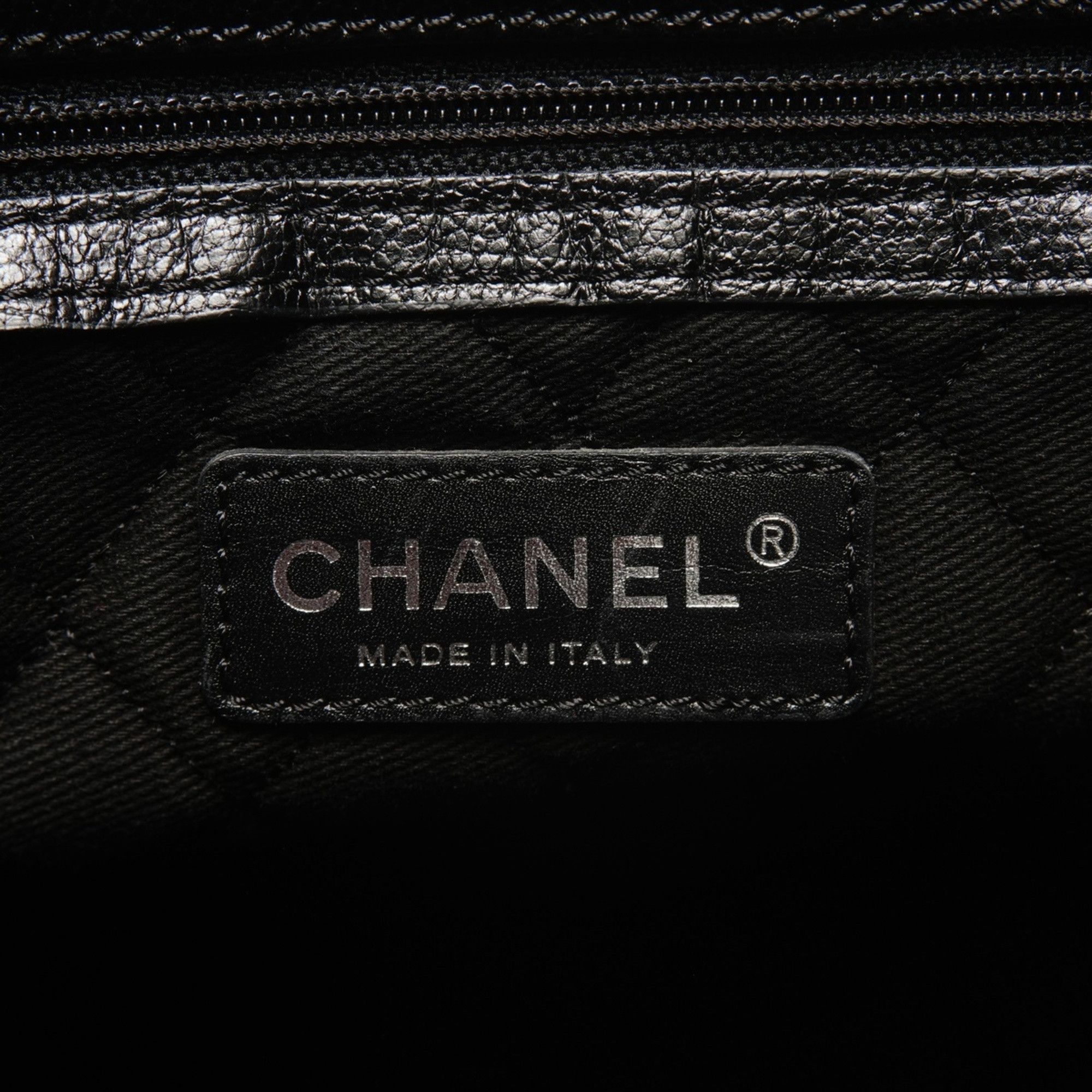 Chanel Chanel Perforated Large Coco Mark Leather Tote Bag Black Size ONE SIZE - 9 Thumbnail