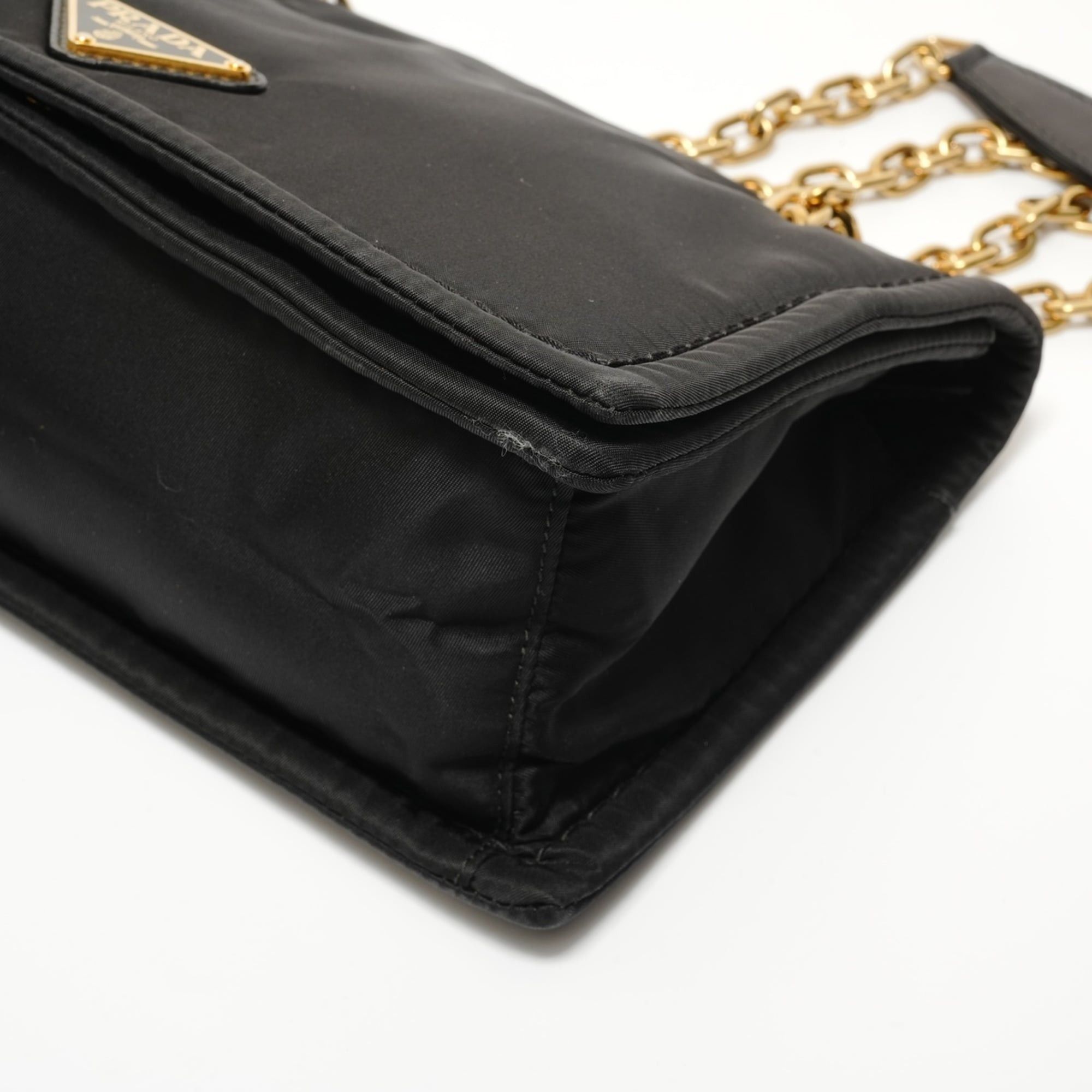 Prada Prada nylon chain shoulder bag, black. Size ONE SIZE - 6 Thumbnail