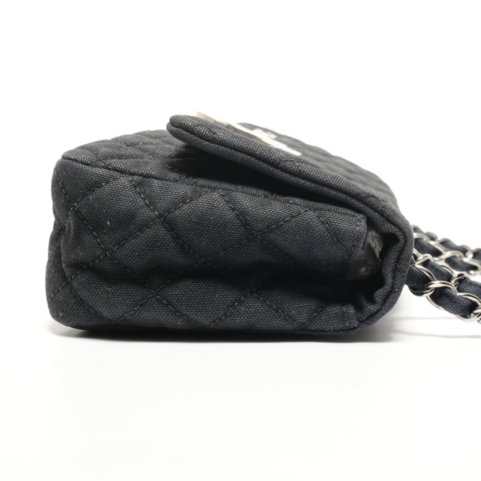 Chanel Chanel Matelassé Canvas Coco Mark Flap Chain Shoulder Bag, Black Size ONE SIZE - 4 Thumbnail