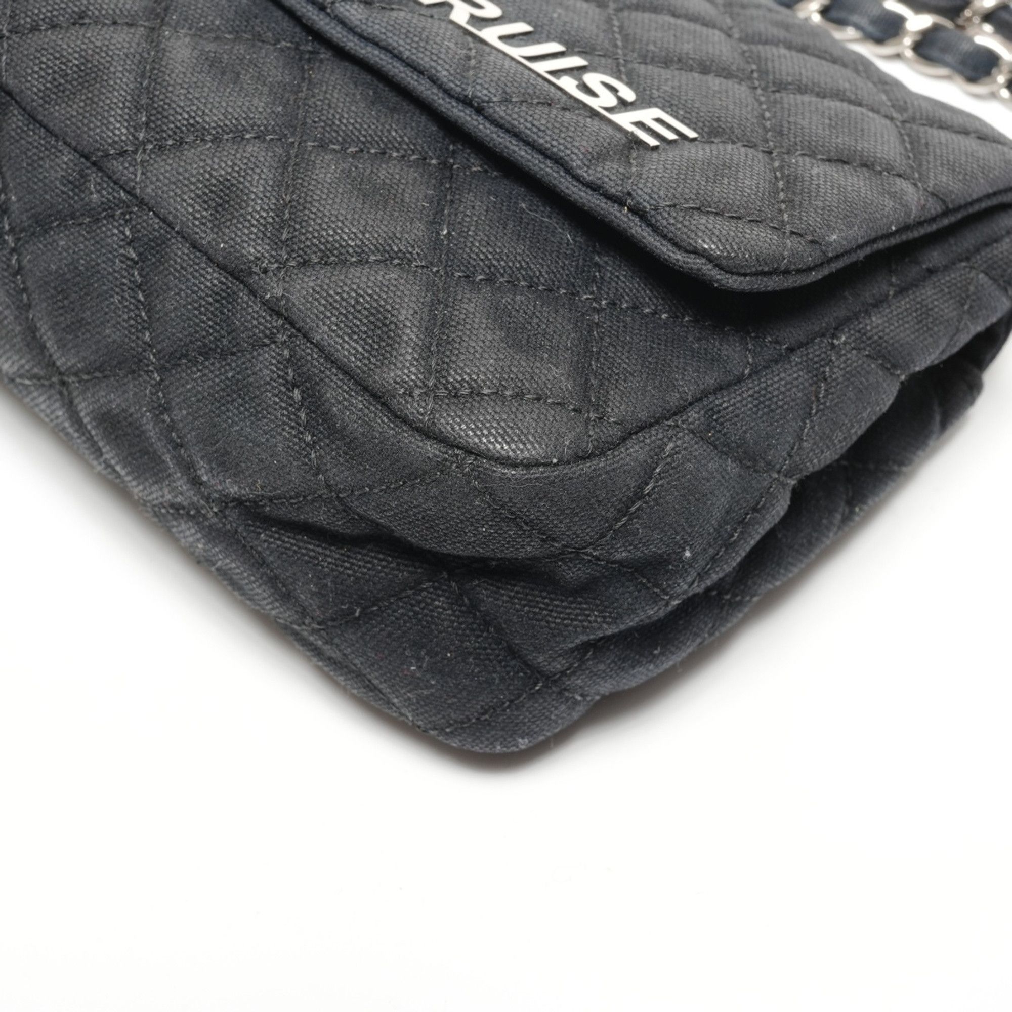 Chanel Chanel Matelassé Canvas Coco Mark Flap Chain Shoulder Bag, Black Size ONE SIZE - 6 Thumbnail