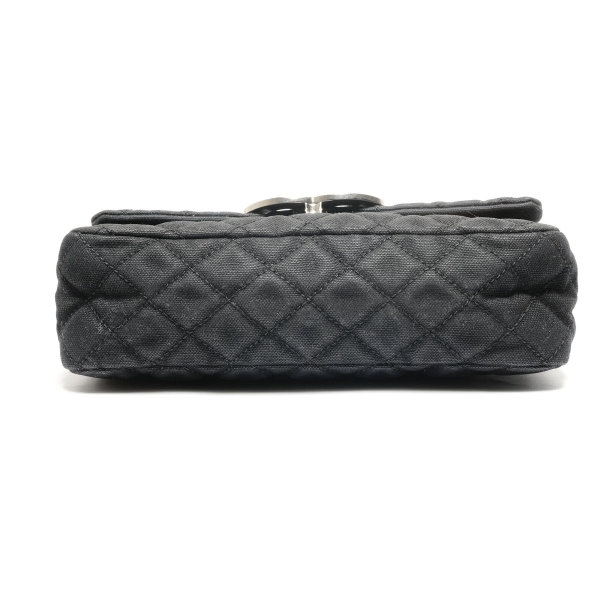 Chanel Chanel Matelassé Canvas Coco Mark Flap Chain Shoulder Bag, Black Size ONE SIZE - 7 Thumbnail