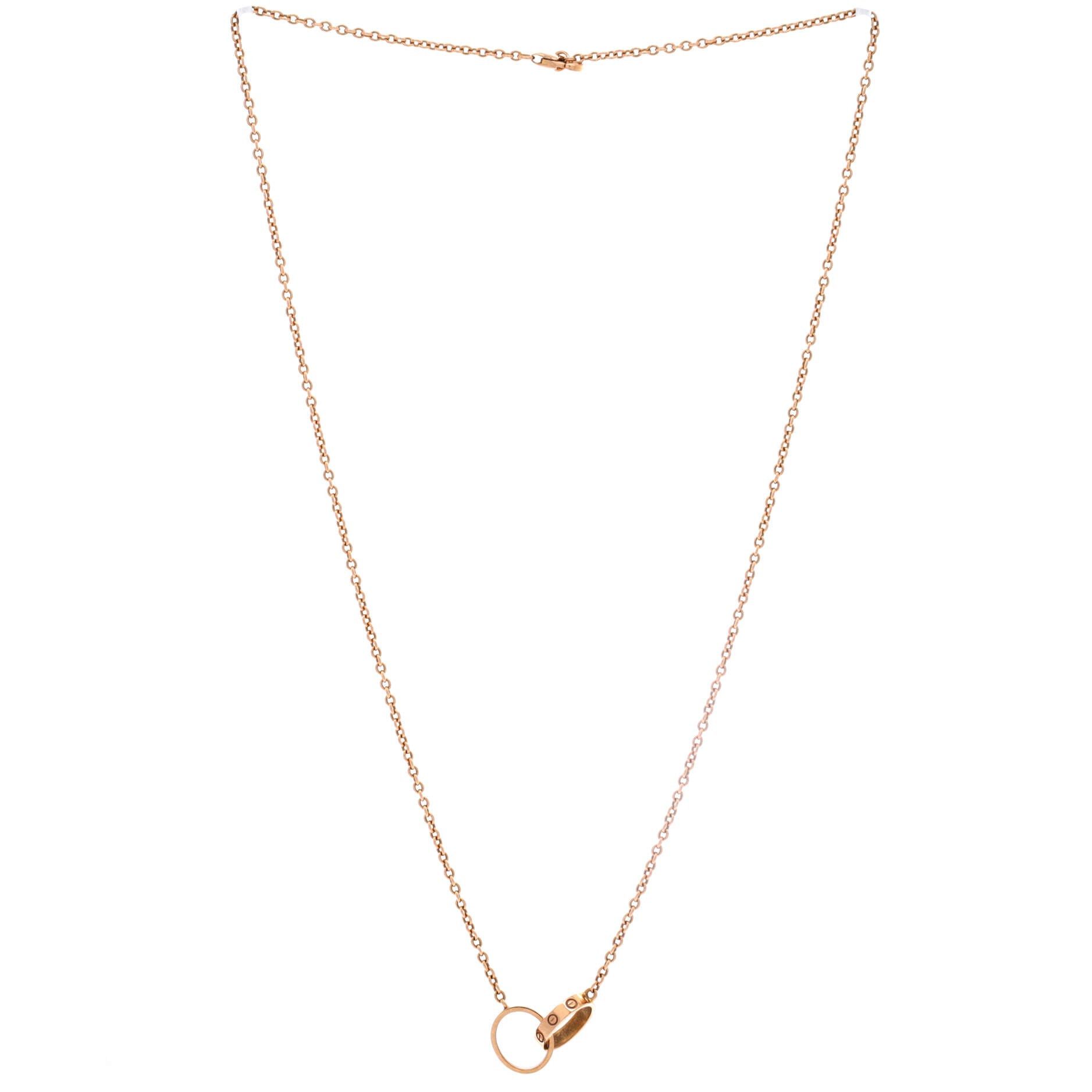 Cartier Love Interlocking Necklace Size ONE SIZE - 3 Thumbnail